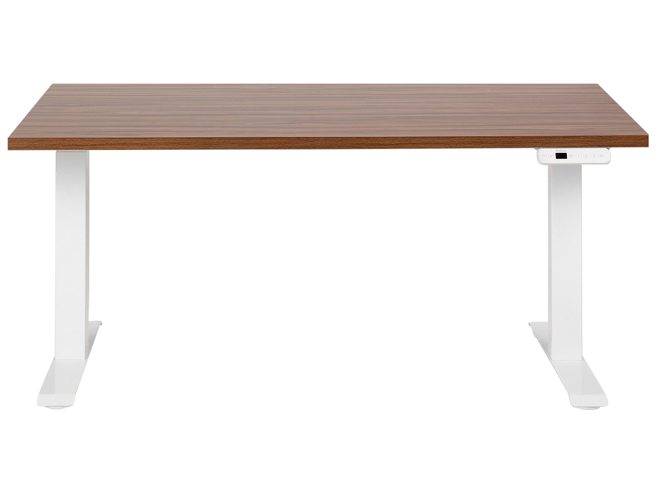 Beliani Schreibtisch elektrisch höhenverstellbar aus Faserplatte Modern DESTINES