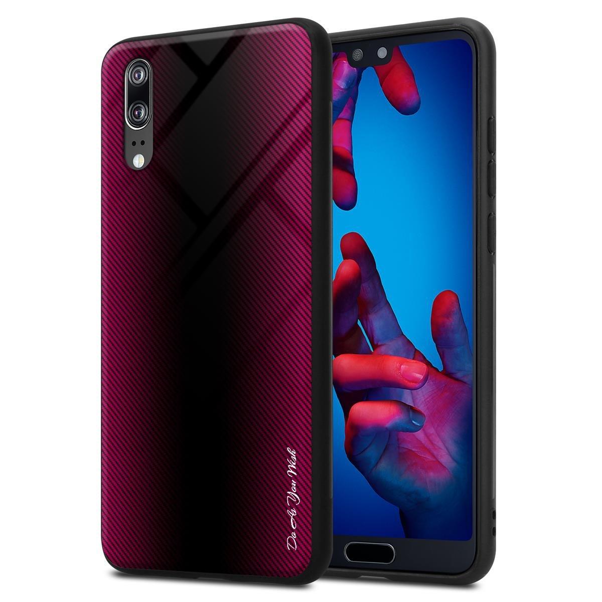 Cadorabo Hülle für Huawei P20 Streifen Optik