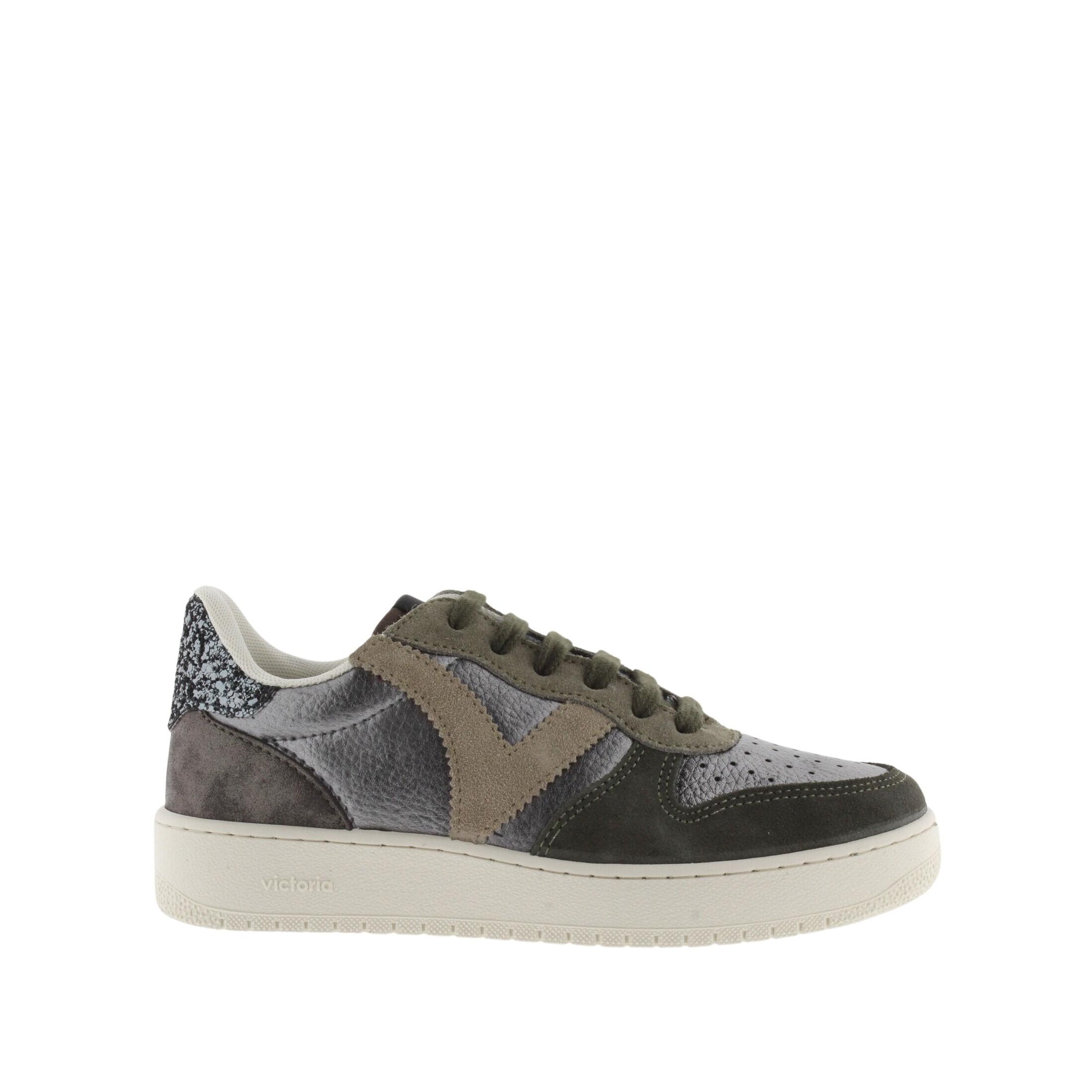 Victoria damen-sneakers aus metallic- und wildleder madrid