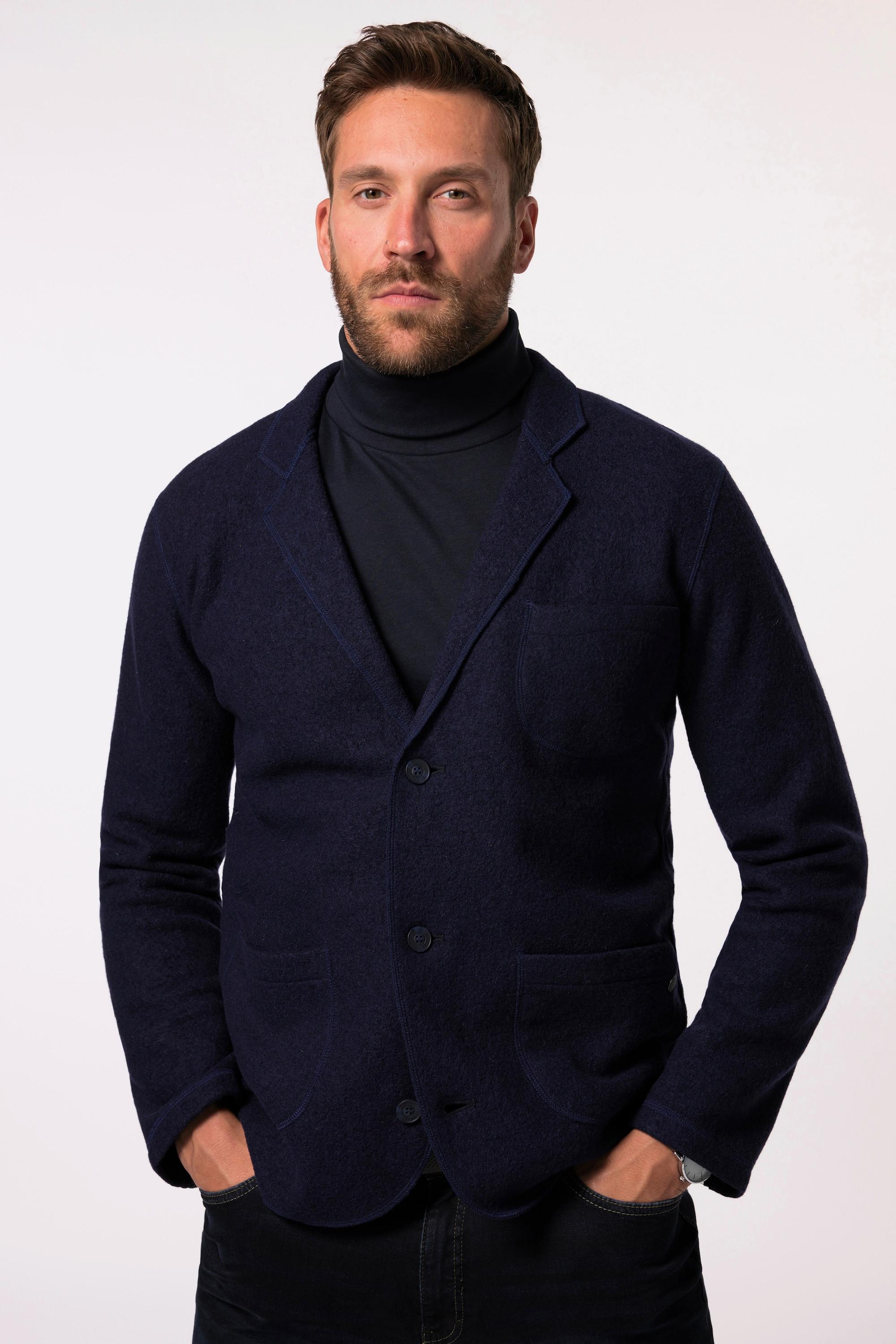 JP1880 Stricksakko Wollstrick Reverskragen