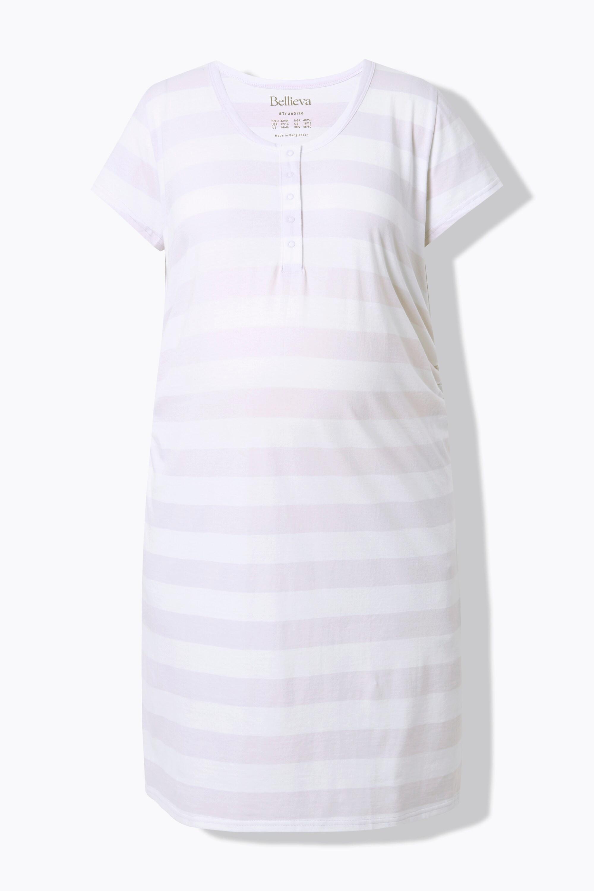 Ulla Popken Bellieva Gestreiftes Halbarm Jerseykleid