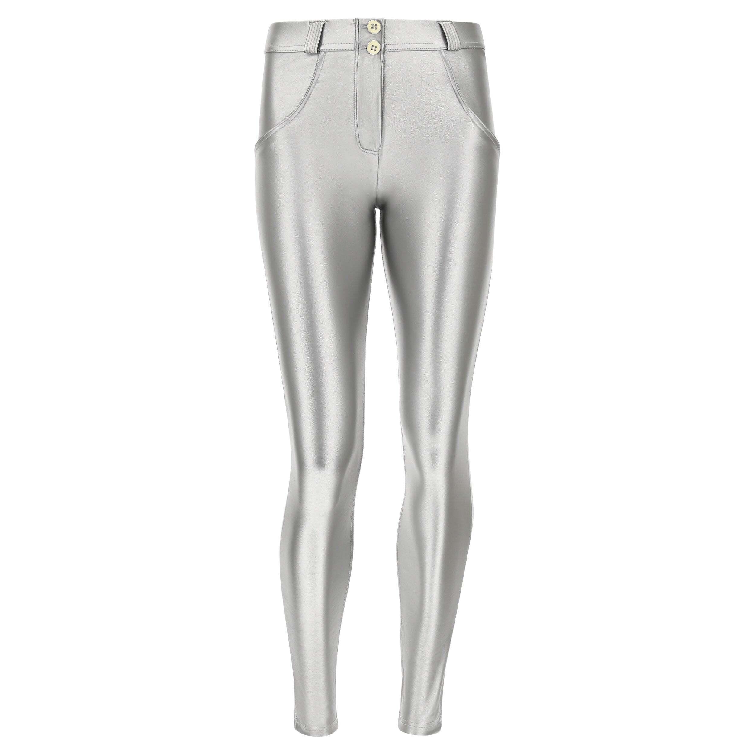 FREDDY WR.UP Superskinny Hose mit mittlerem Bund und Metallic-Effekt