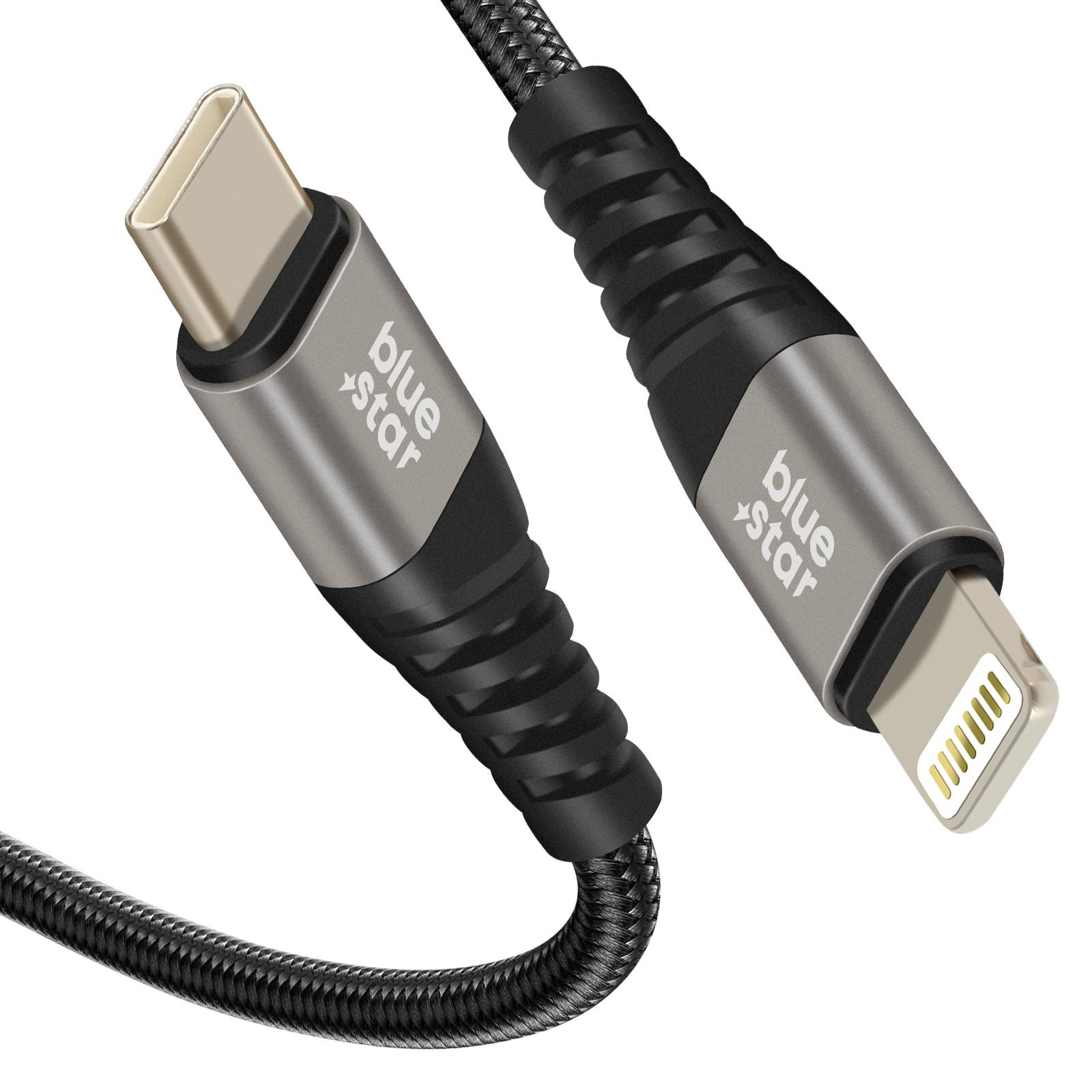 BLUE STAR USB-C / Lightning Kabel 2.4A Blue Star