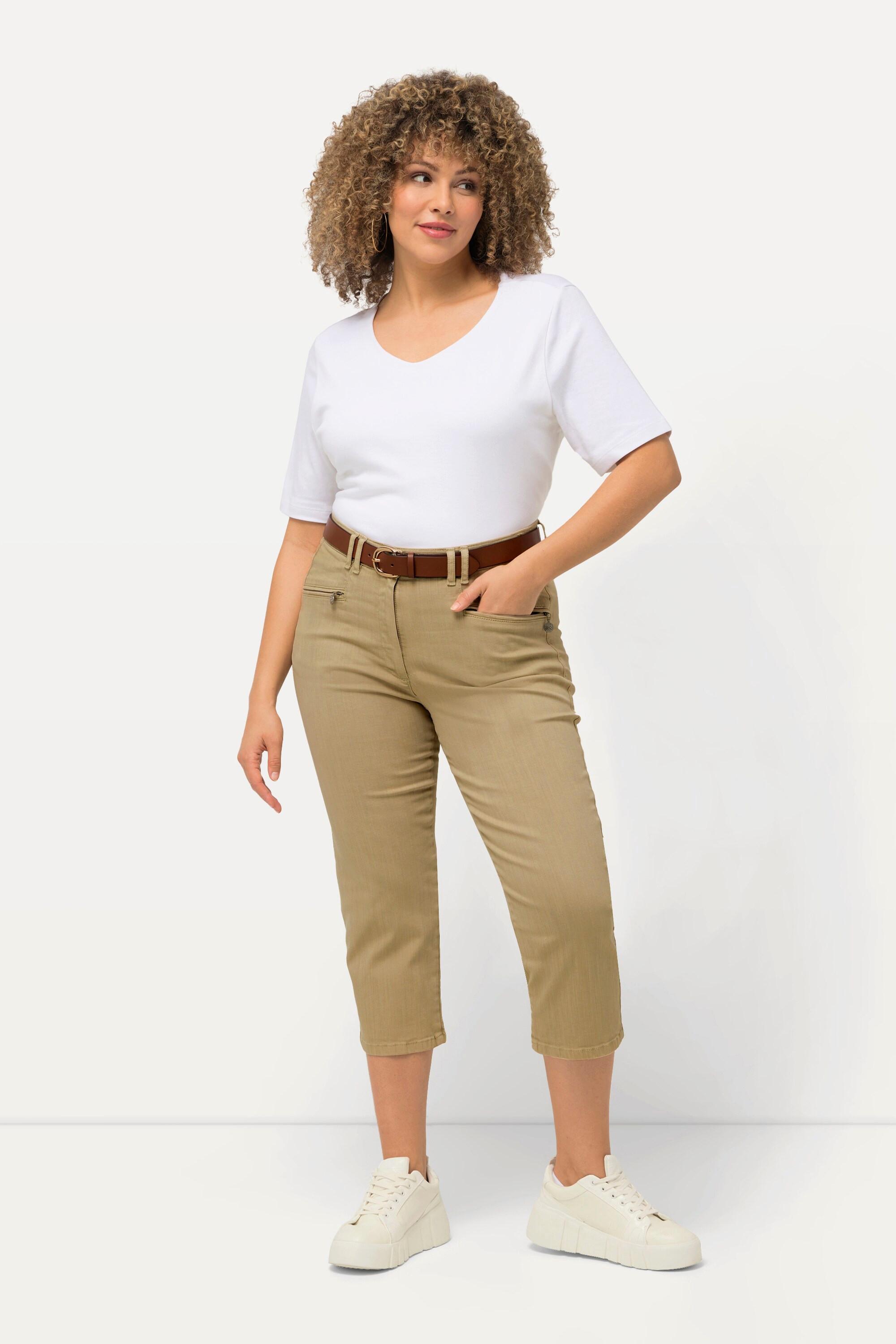 Ulla Popken Mony 7/8 Stretchhose mit Zipptaschen