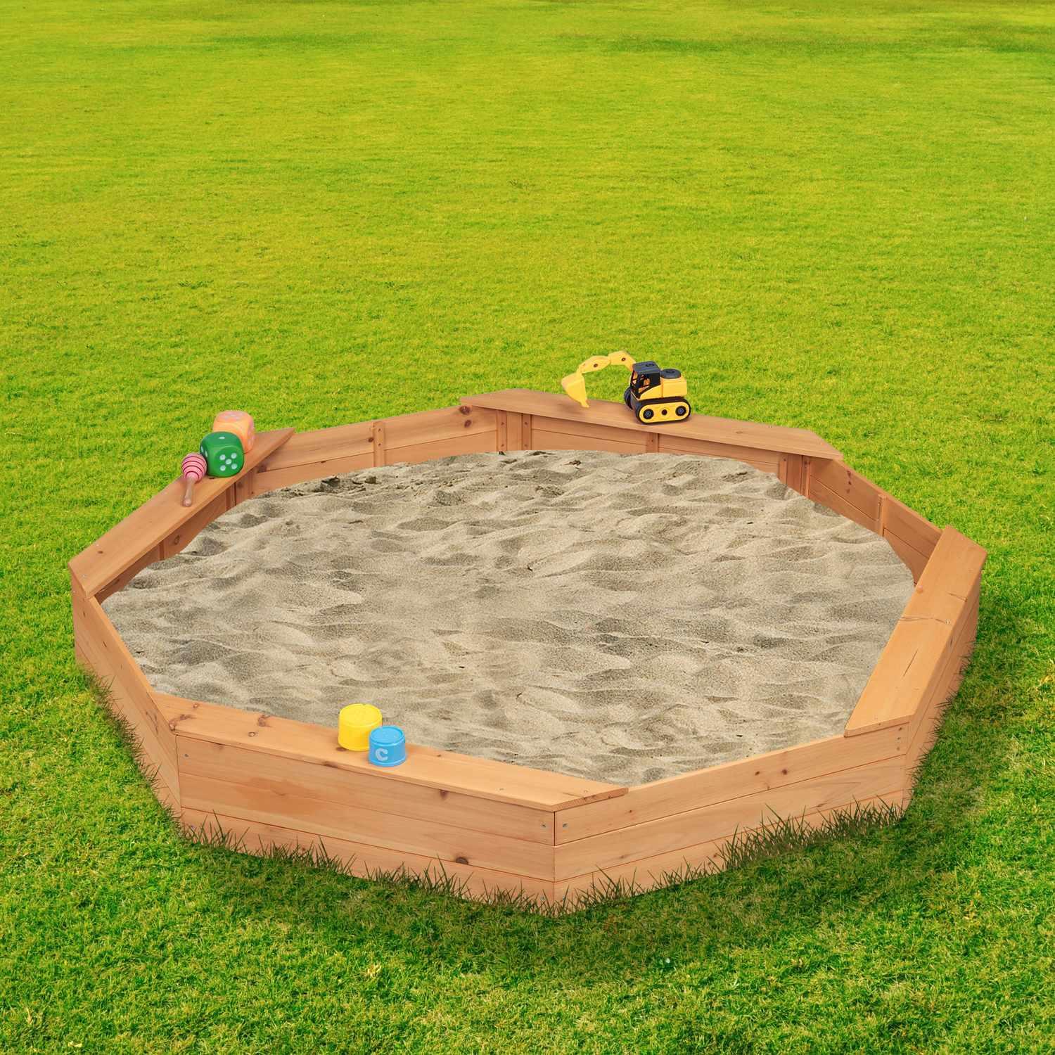 B2X Achteckiger Sandkasten inkl. Fasertuch