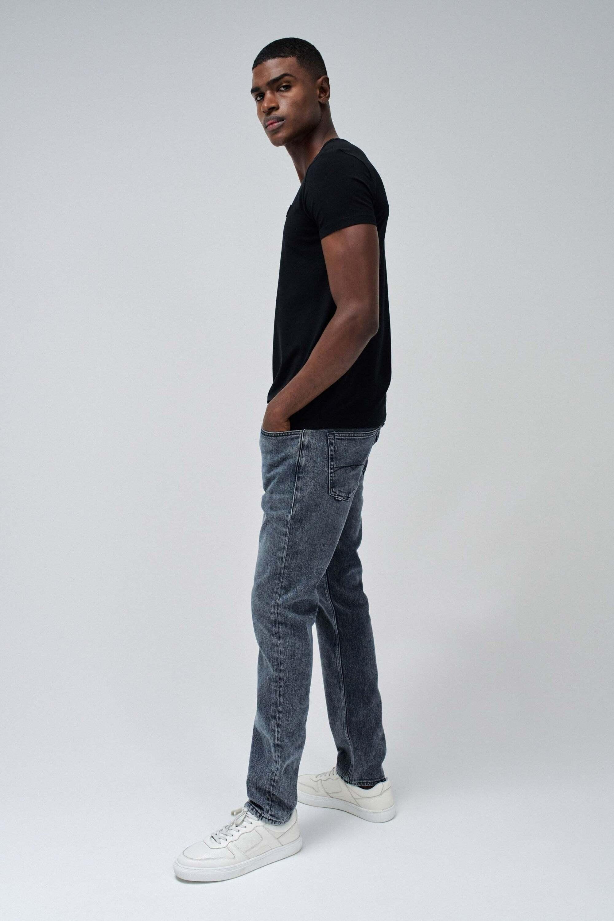 Salsa V-Neck Cotton Lycra Metal Badge T-Shirt