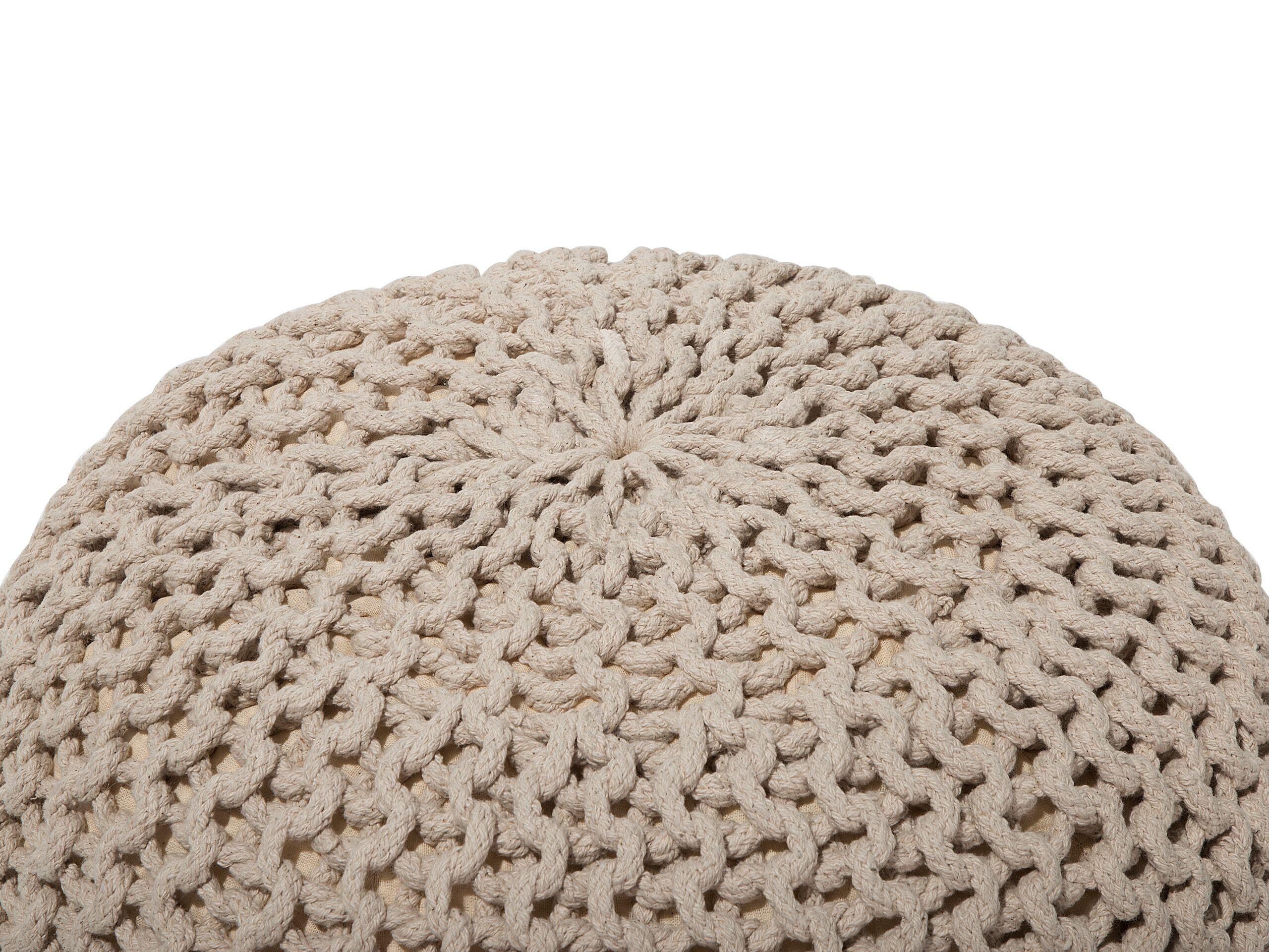 Beliani Pouf aus Baumwolle Landhausstil CONRAD