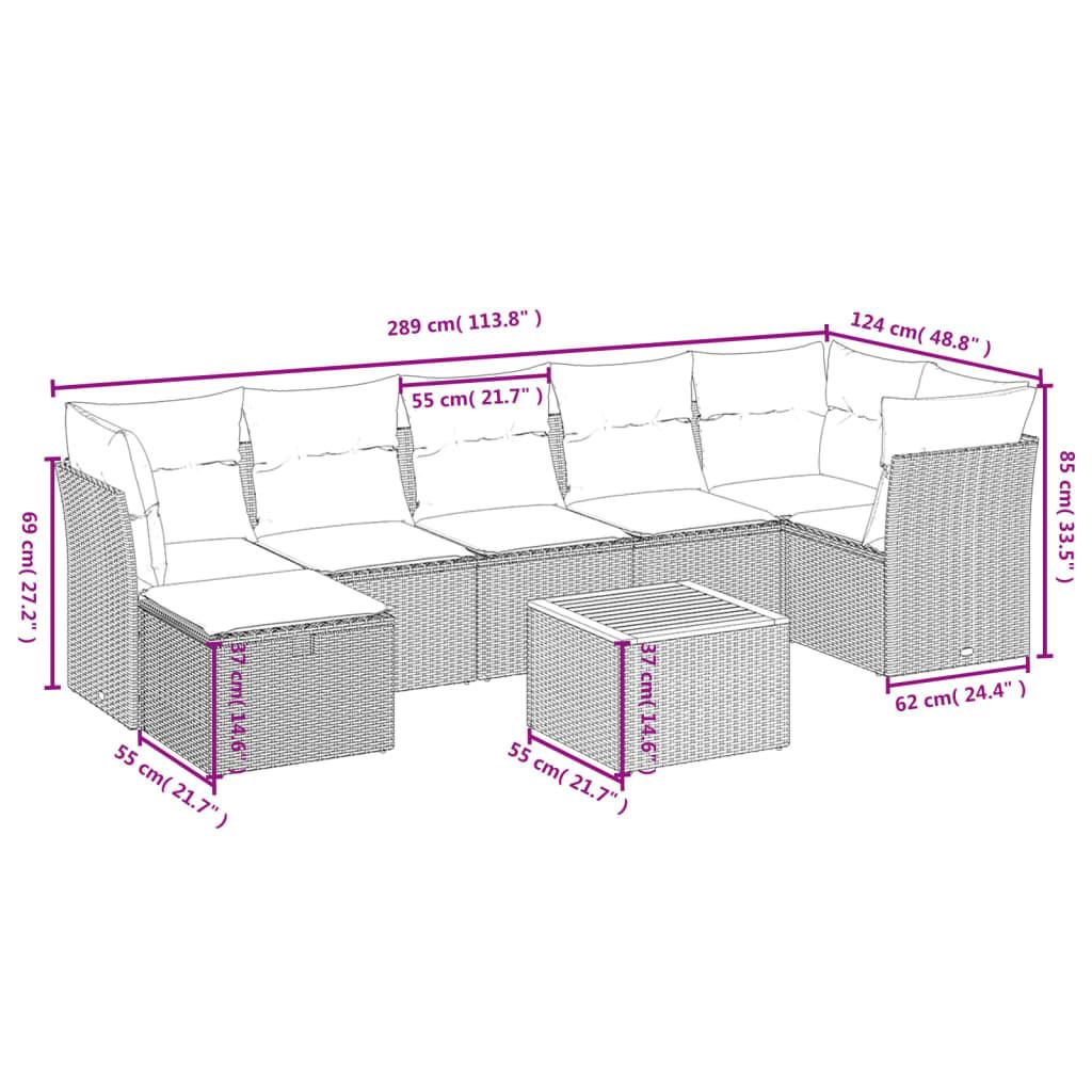 VidaXL Garten sofagarnitur poly-rattan