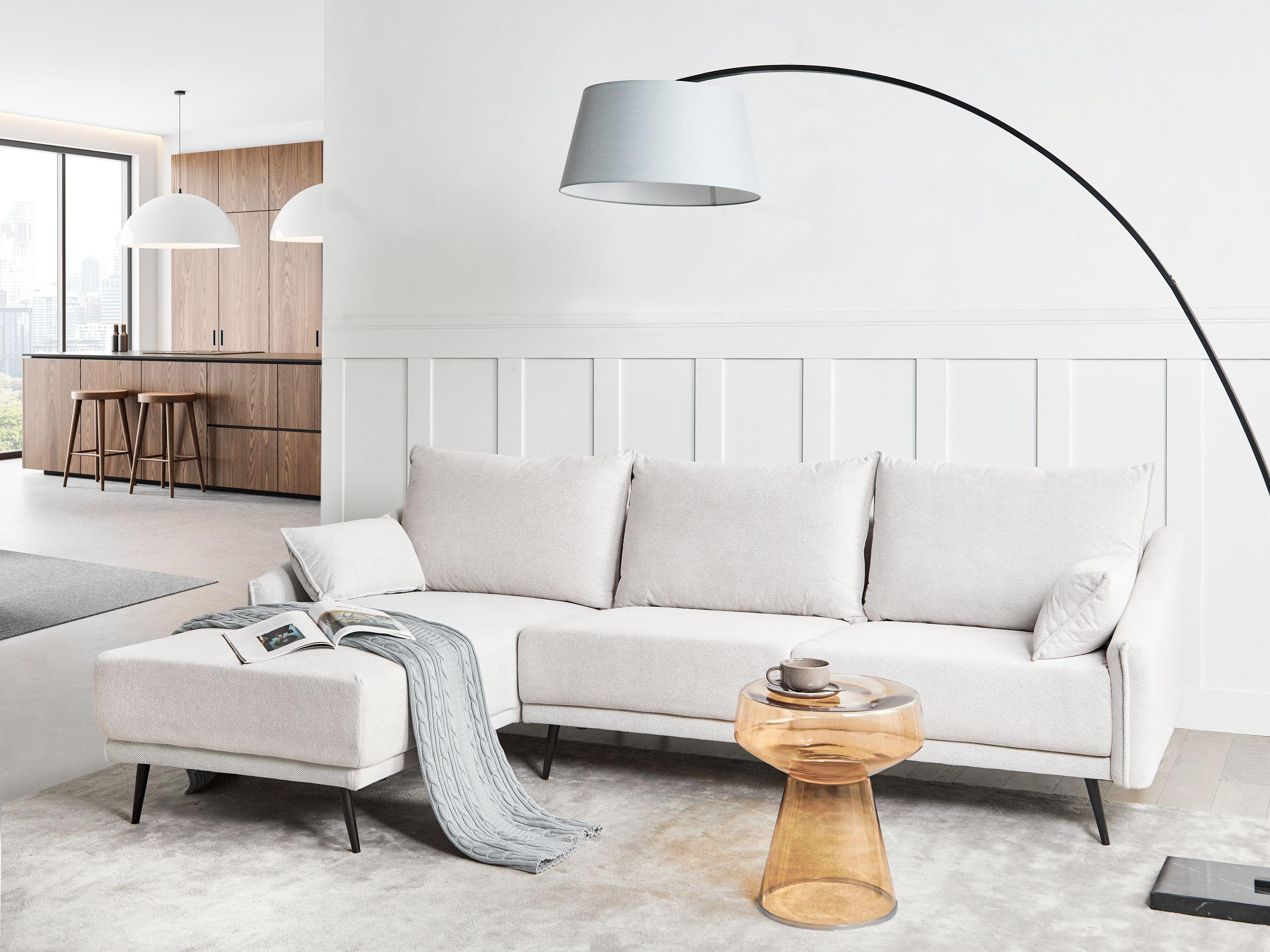 Beliani Ecksofa aus Polyester Klassisch VARDE