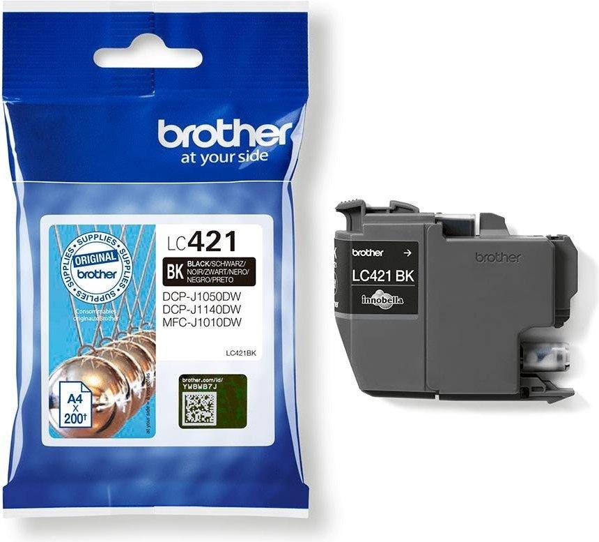 brother BROTHER Tintenpatrone schwarz LC-421BK DCP-J1050 200 Seiten