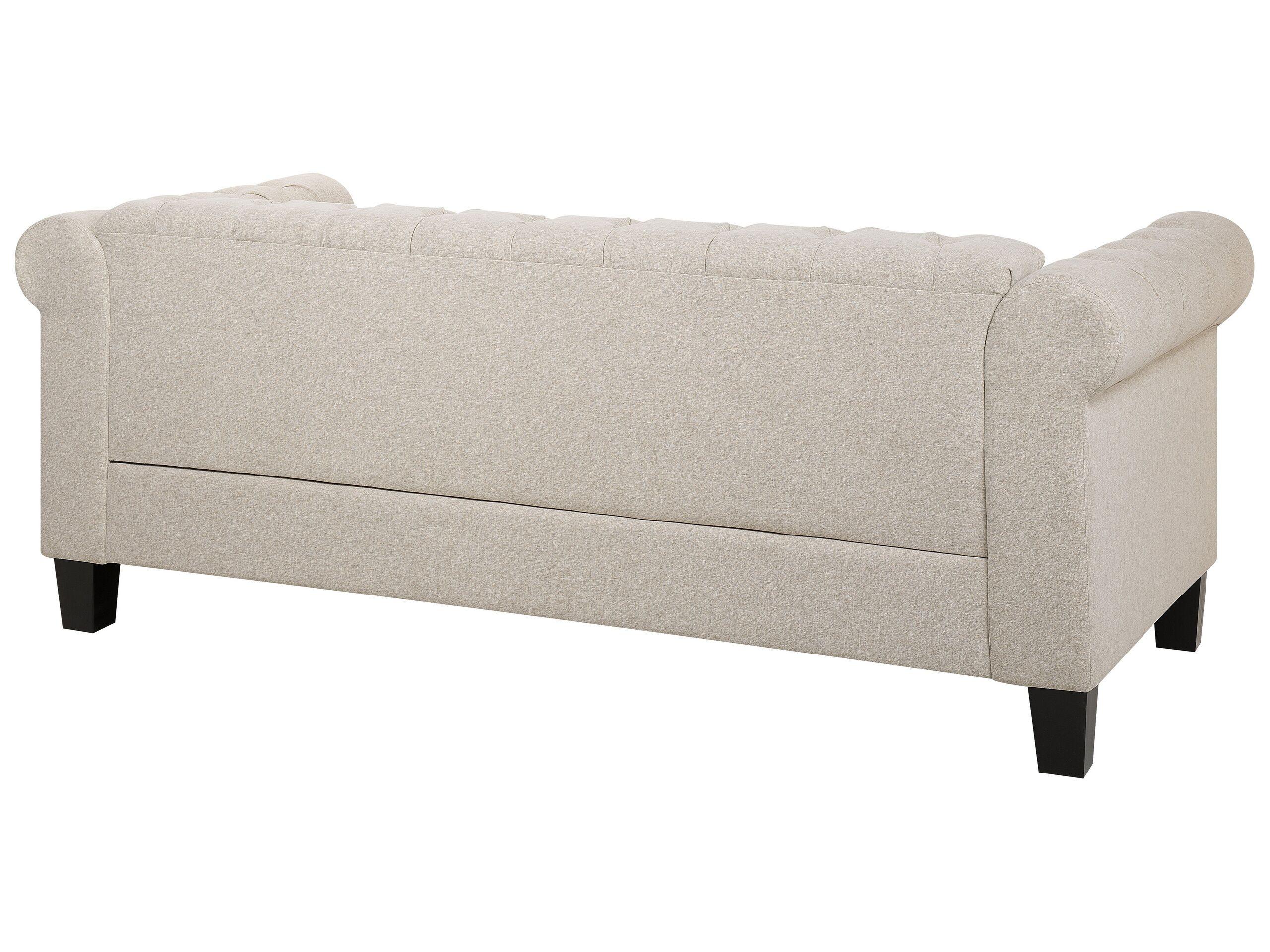 Beliani 3 Sitzer Sofa aus Polyester Industriell CHESTERFIELD