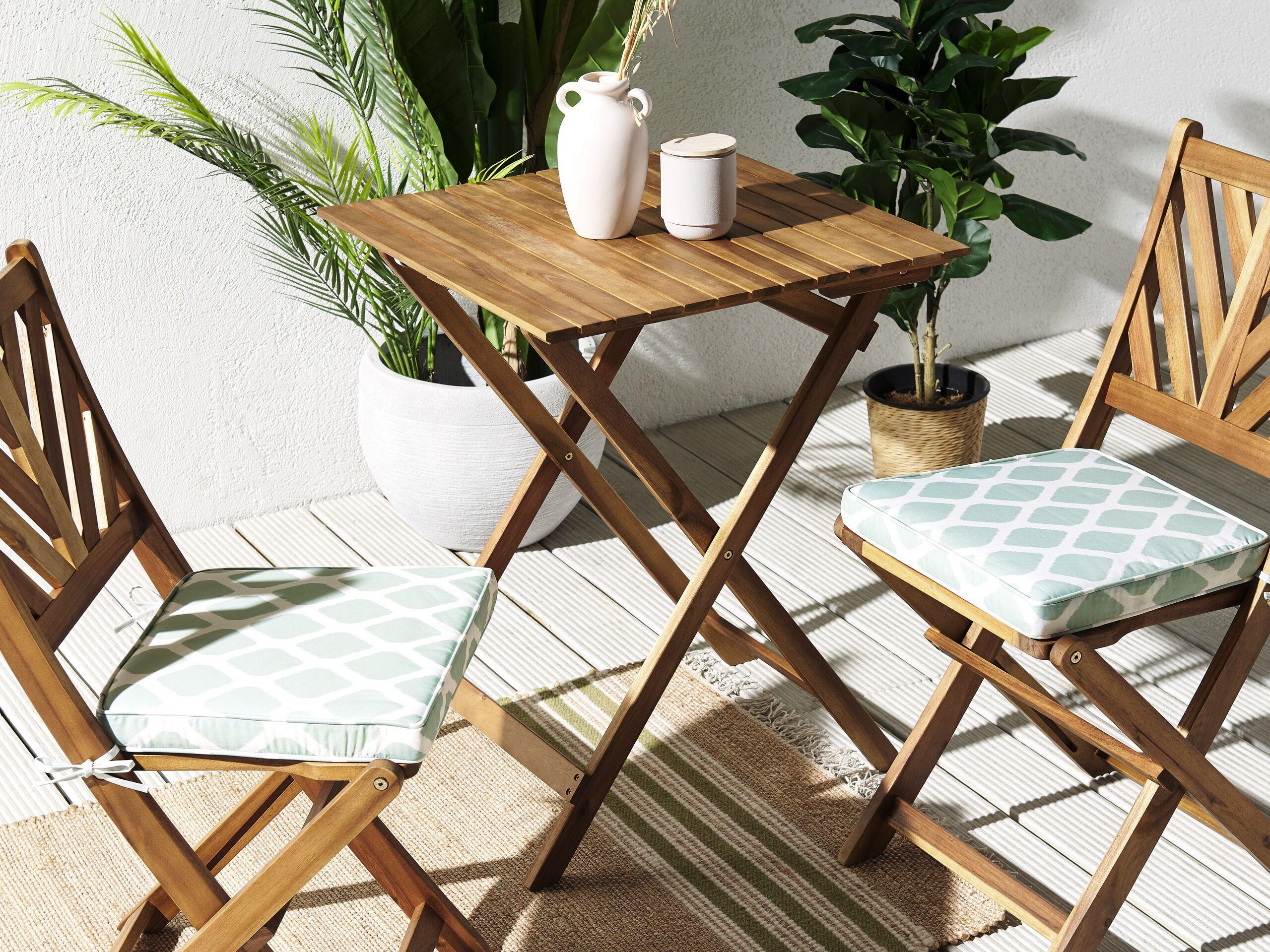 Beliani Gartenstuhlkissen 2er Set aus Polyester Modern TERNI