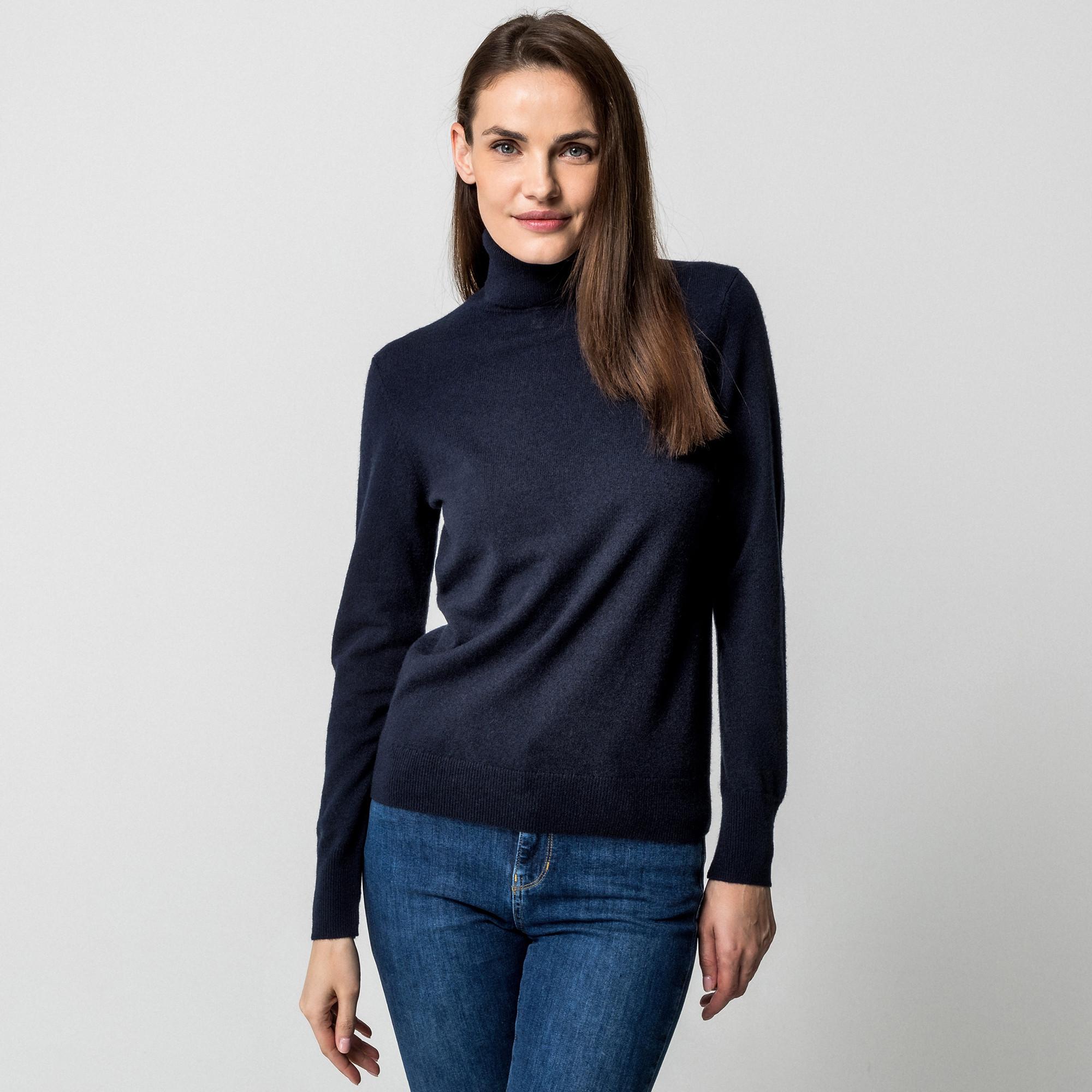 Manor Woman Bio-Cashmere Pullover, Rollkragen