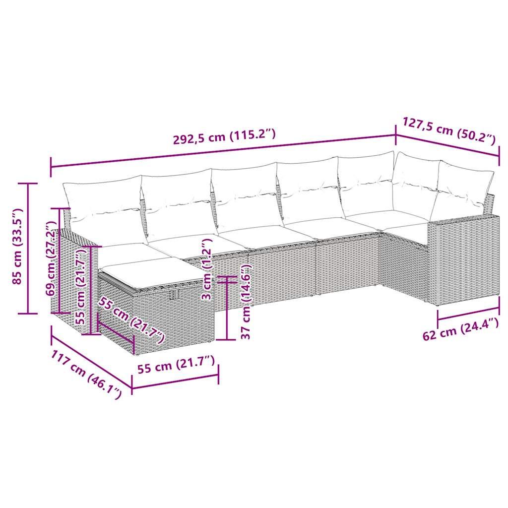 VidaXL Gartensofa set poly-rattan