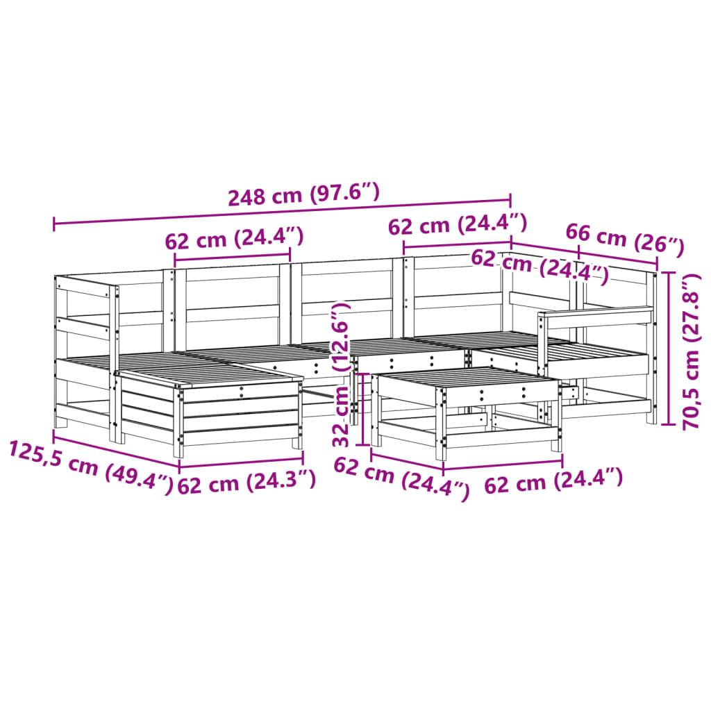 VidaXL Garten sofagarnitur kiefernholz