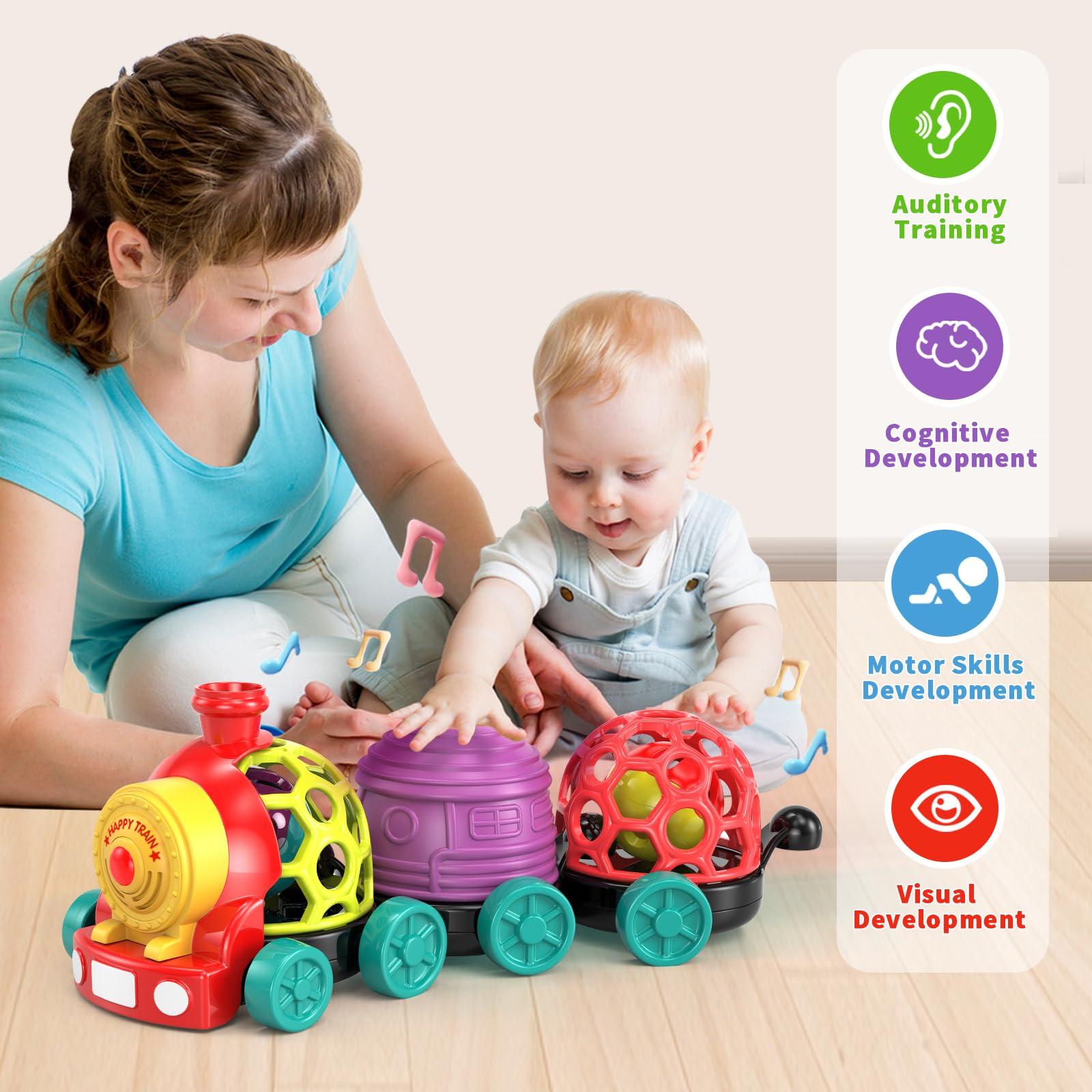 Activity-board Baby-Spielzeugeisenbahn mit Rassel und Musik, interaktives Geschenk