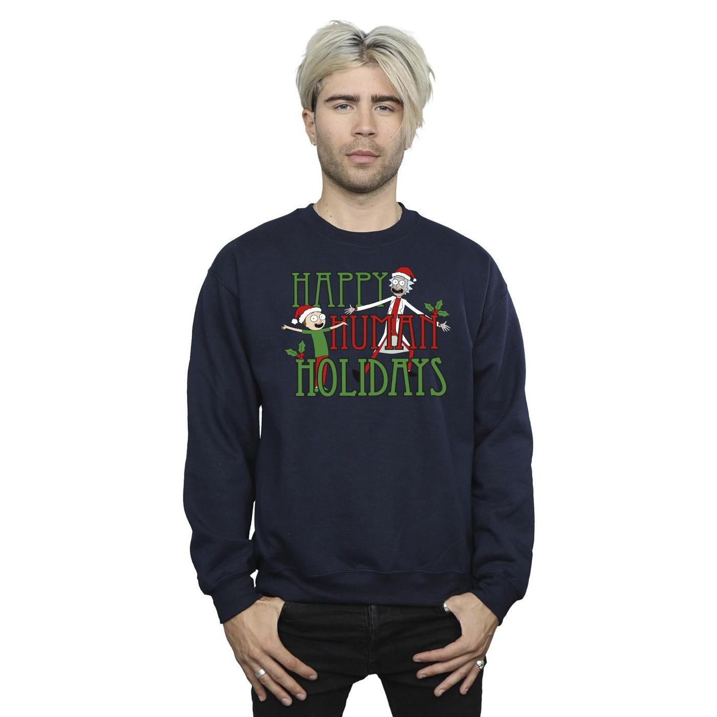 Rick And Morty Happy Human Holidays Sweatshirt