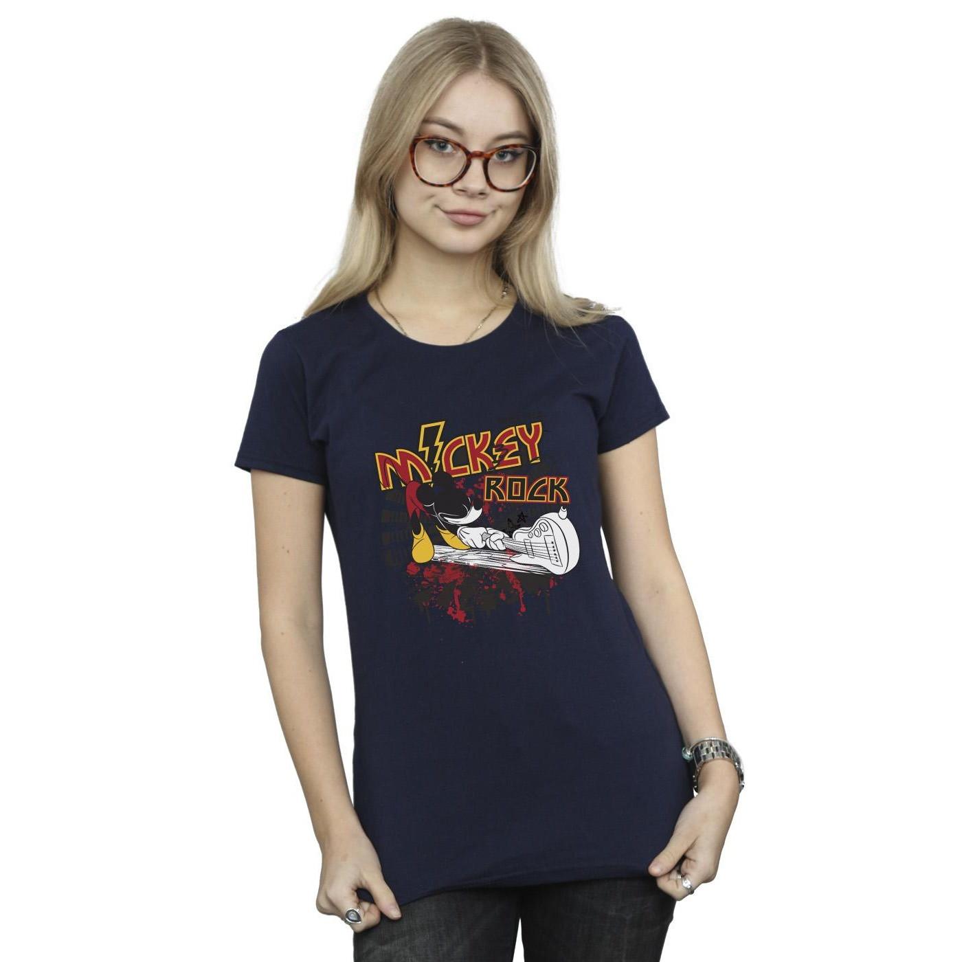 Disney Mickey Rock Print Kurzarm T-Shirt
