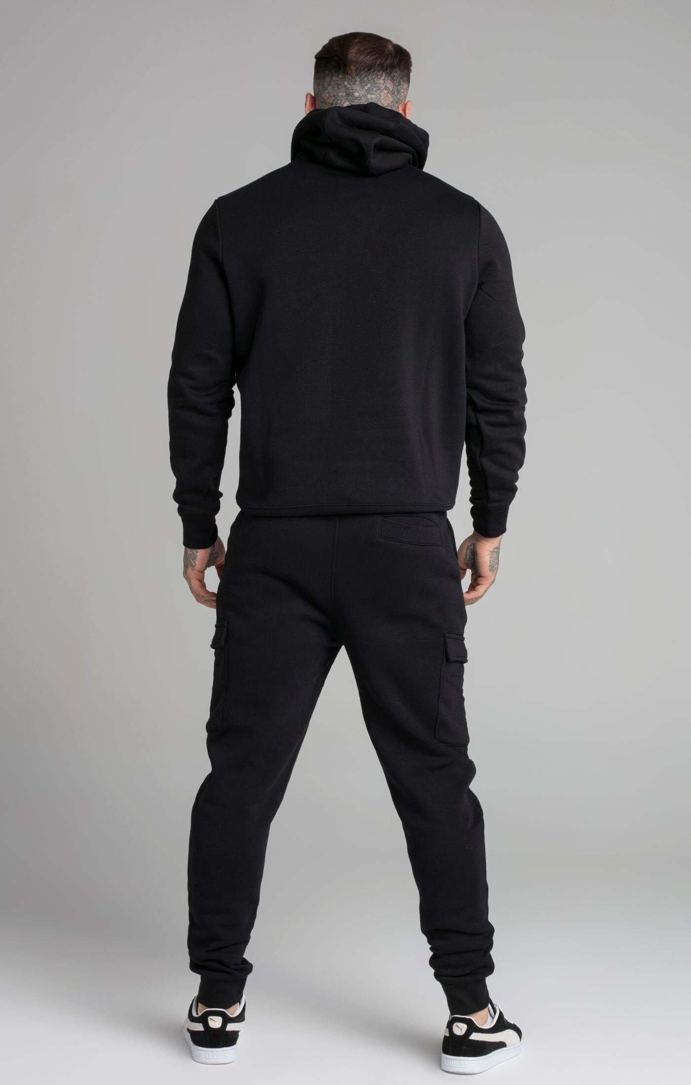 Sik Silk Kapuzenpullover Black Essential Overhead Hoodie