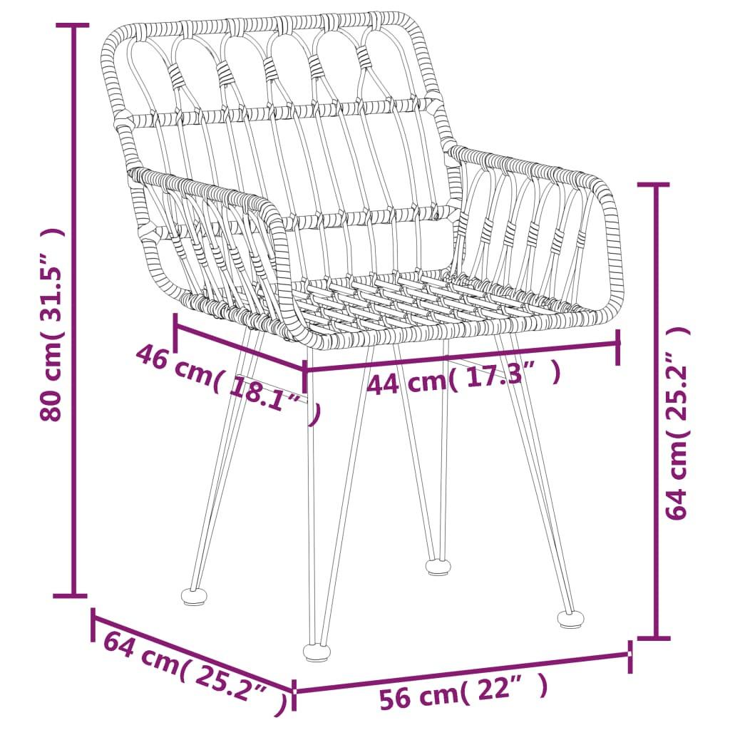 VidaXL Garten essgruppe poly-rattan