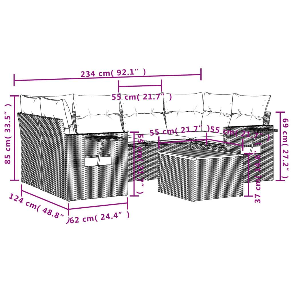 VidaXL Garten sofagarnitur poly-rattan