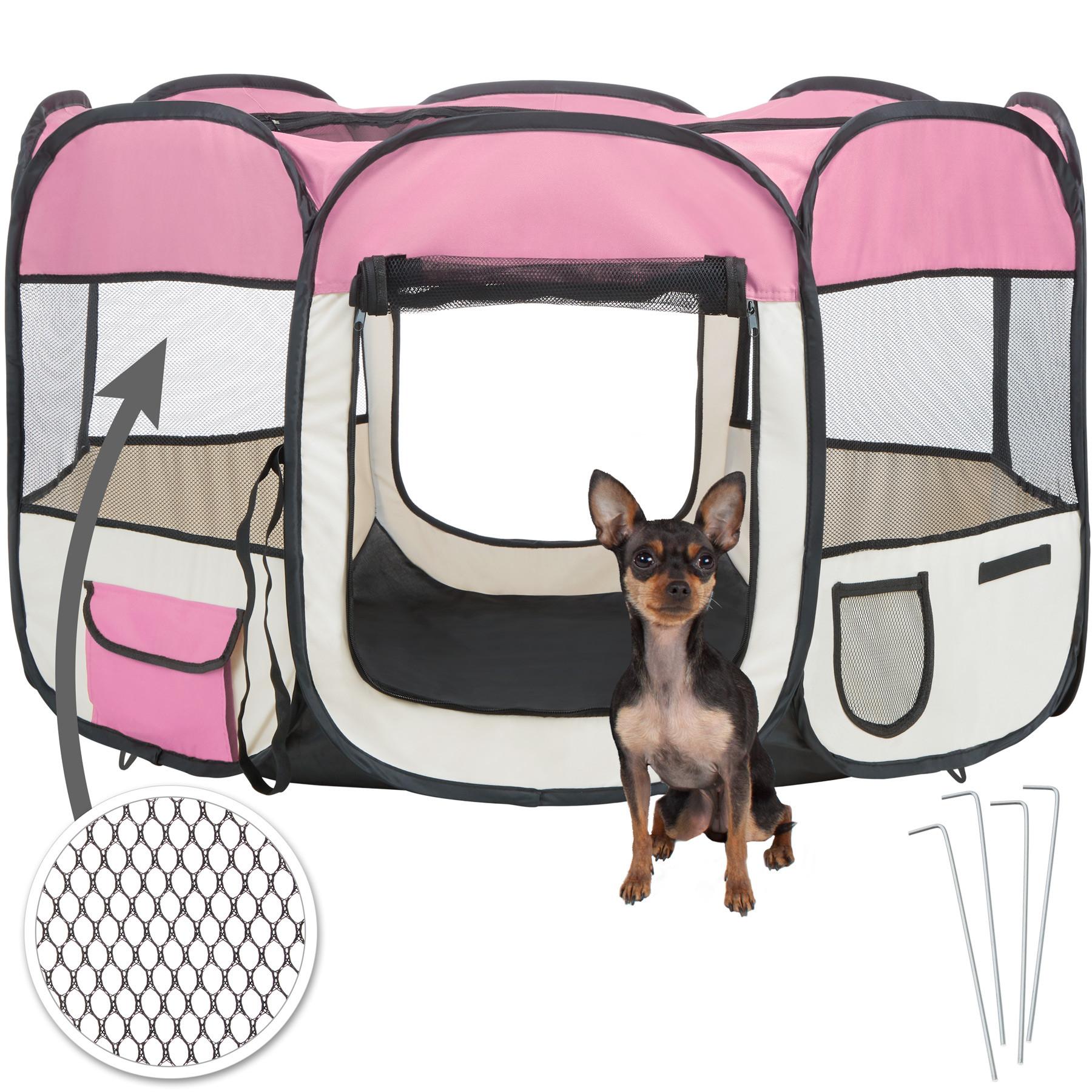 Tectake Tierlaufstall aus Polyester