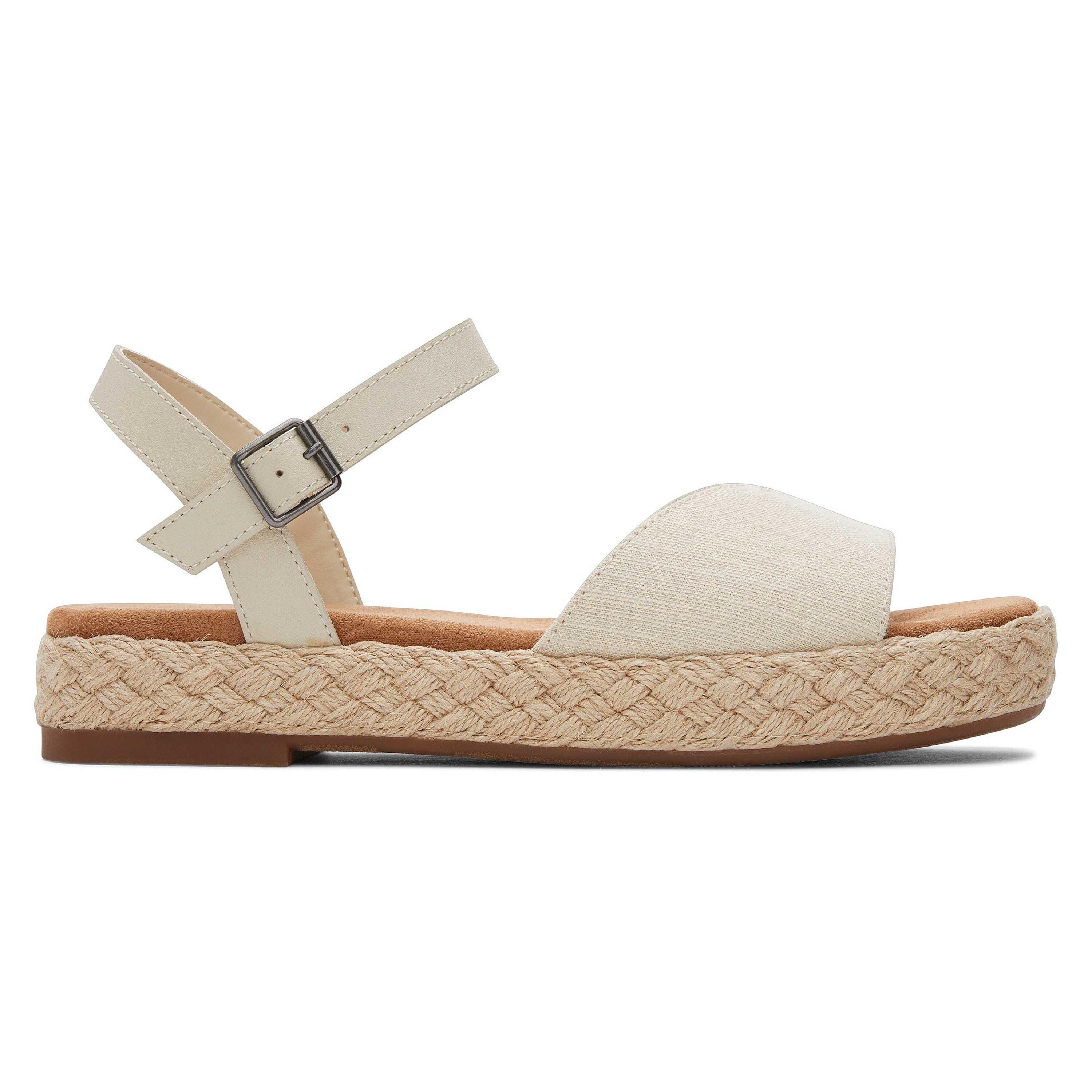 TOMS flache keilsandaletten frau abby