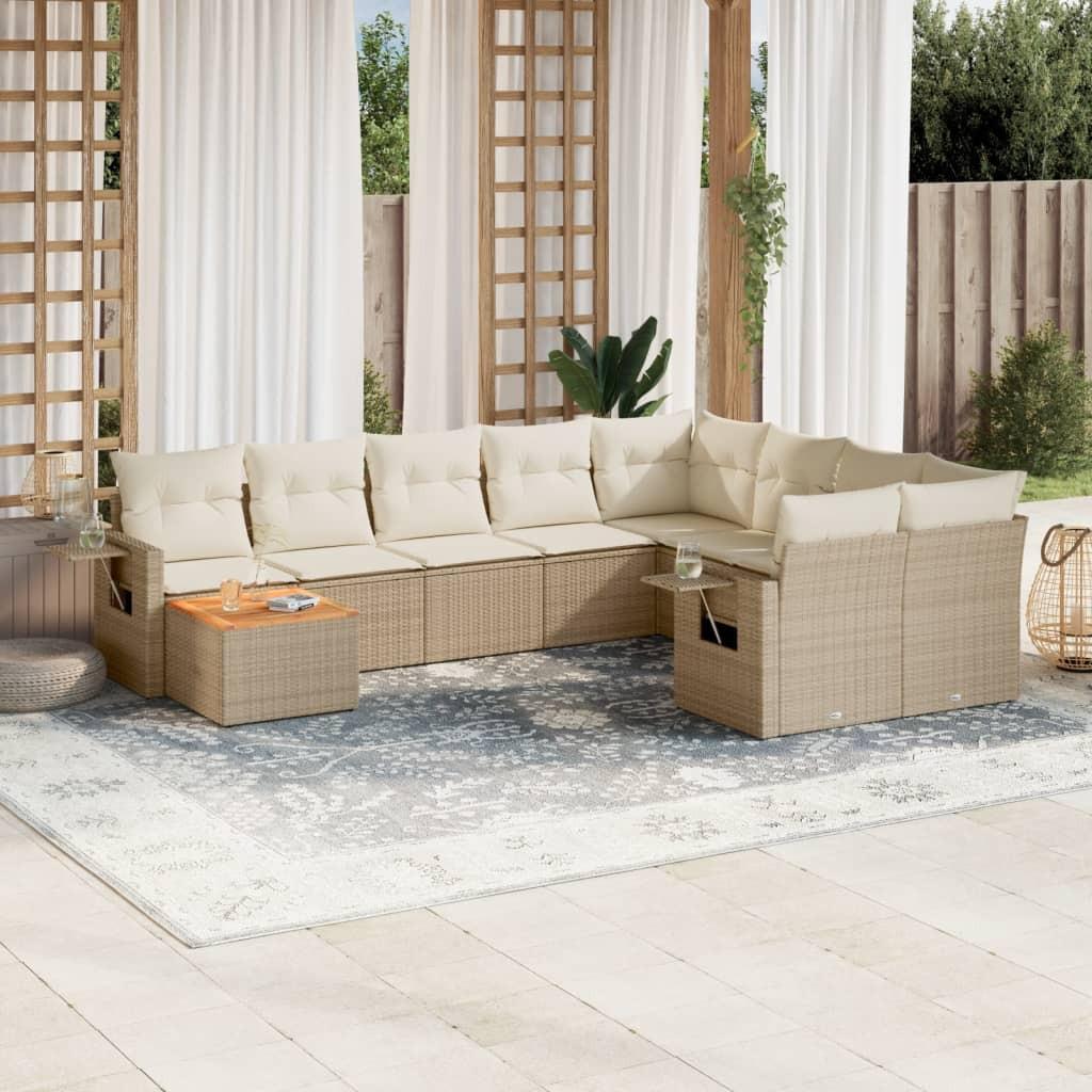 VidaXL Garten sofagarnitur poly-rattan