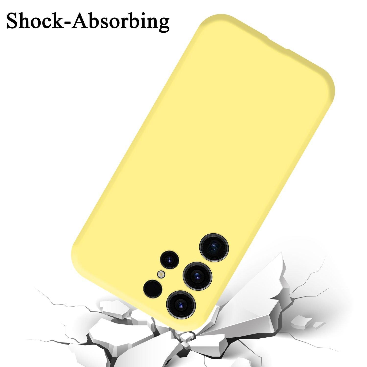 Cadorabo Hülle für Samsung Galaxy S23 ULTRA in LIQUID GELB - Schutzhülle aus flexiblem TPU Silikon