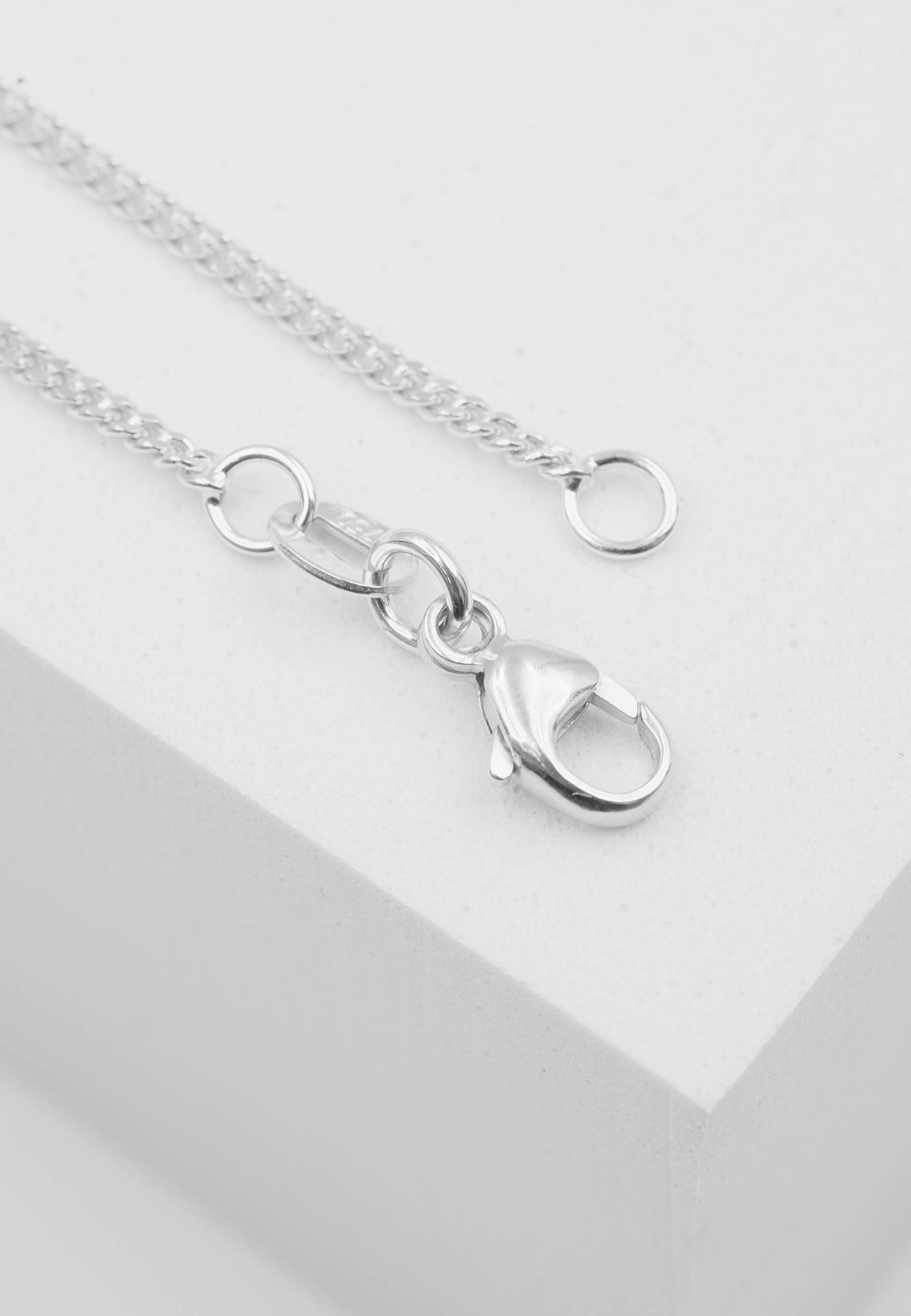 MUAU Schmuck Collier Panzer Weissgold 750, 1.6mm, 45cm