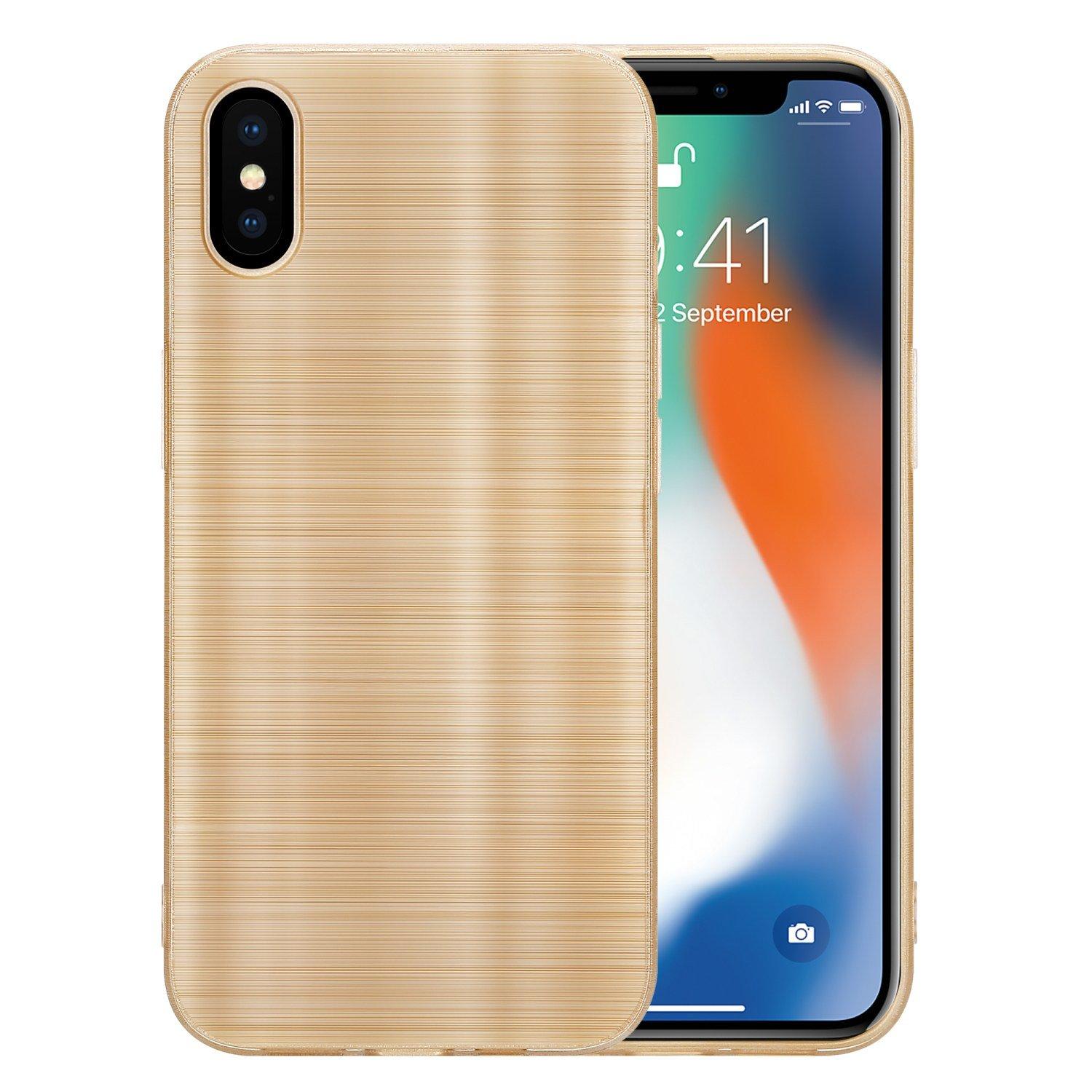 Cadorabo Hülle für Apple iPhone X XS im Brushed Design