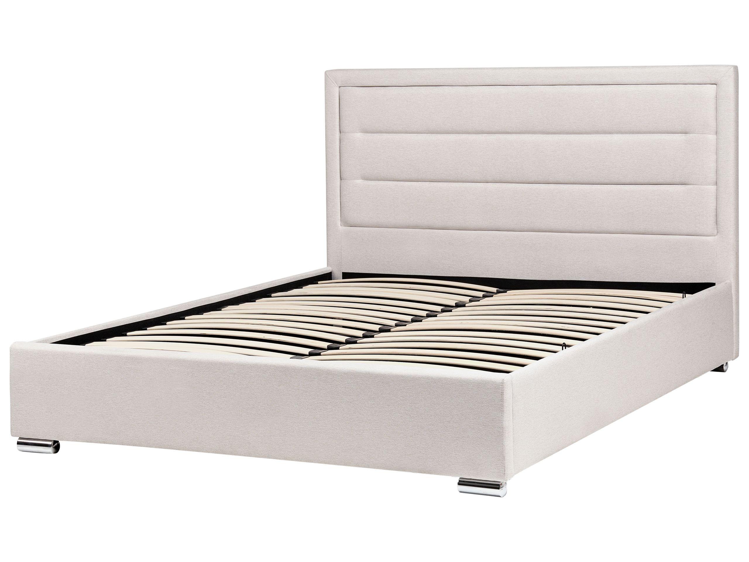 Beliani Bett mit Stauraum aus Polyester Modern ROUEN