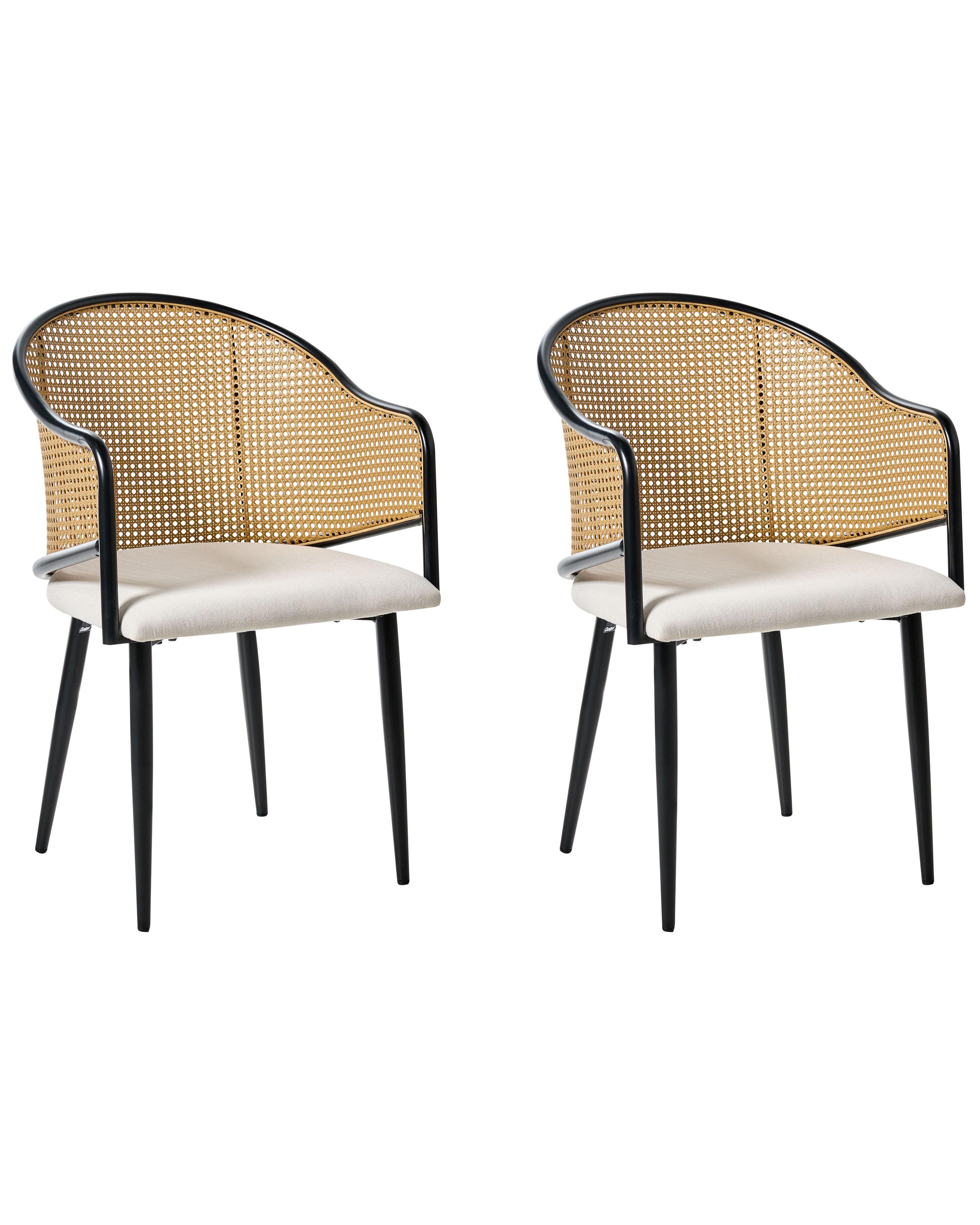 Beliani Esszimmerstuhl 2er Set aus Eisen Retro WEIMAR