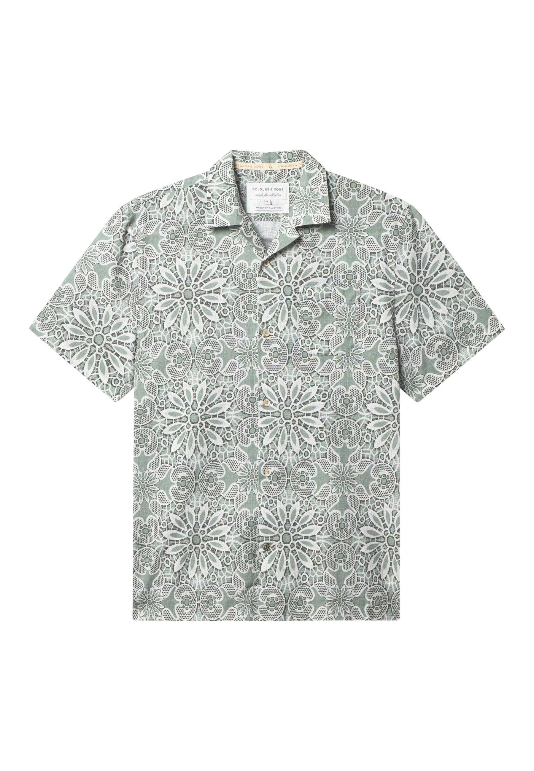 Colours & Sons Kurzarmhemd mit Japanese Tile Print
