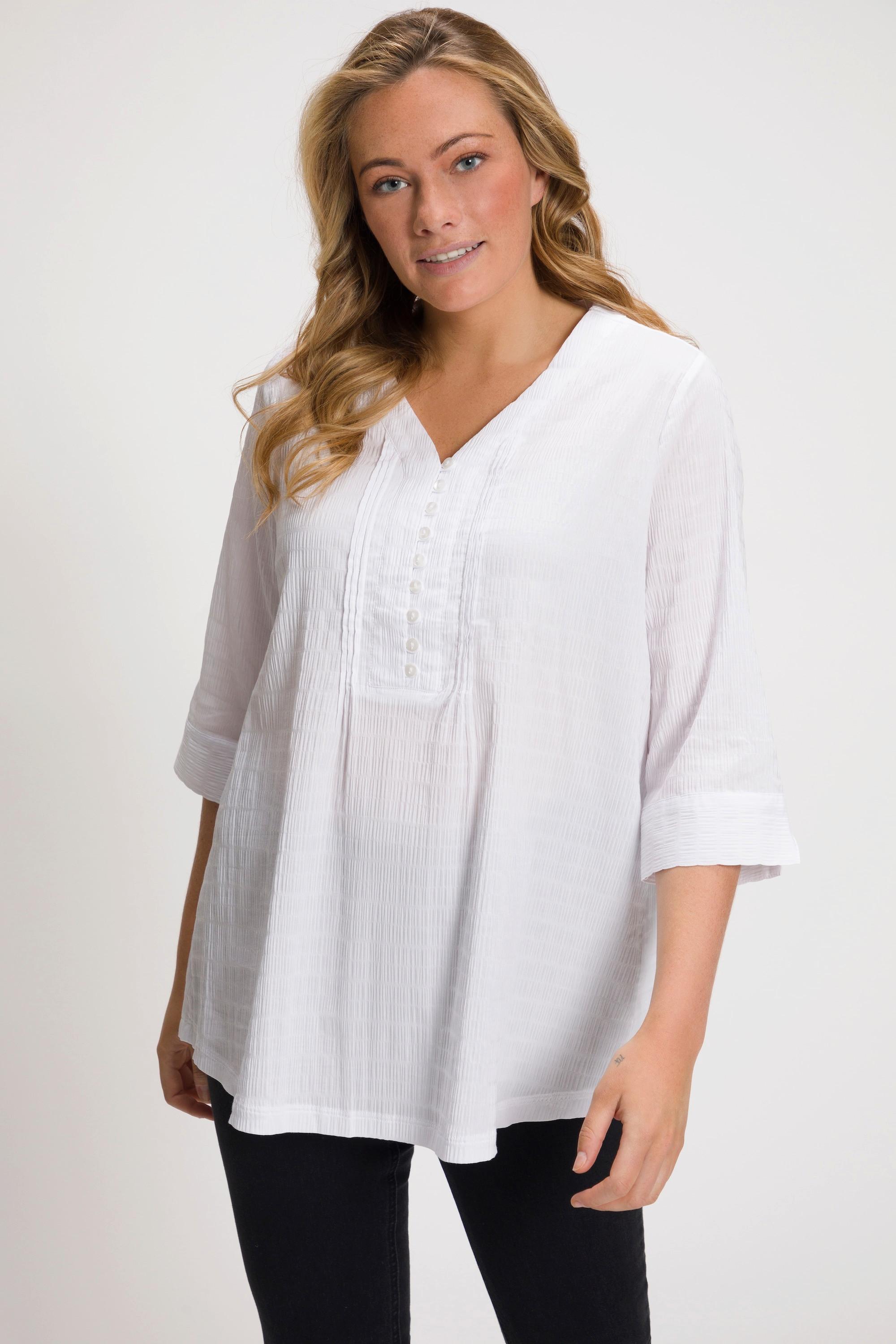 Ulla Popken Bubble Tunika Biesen 3/4 Arm
