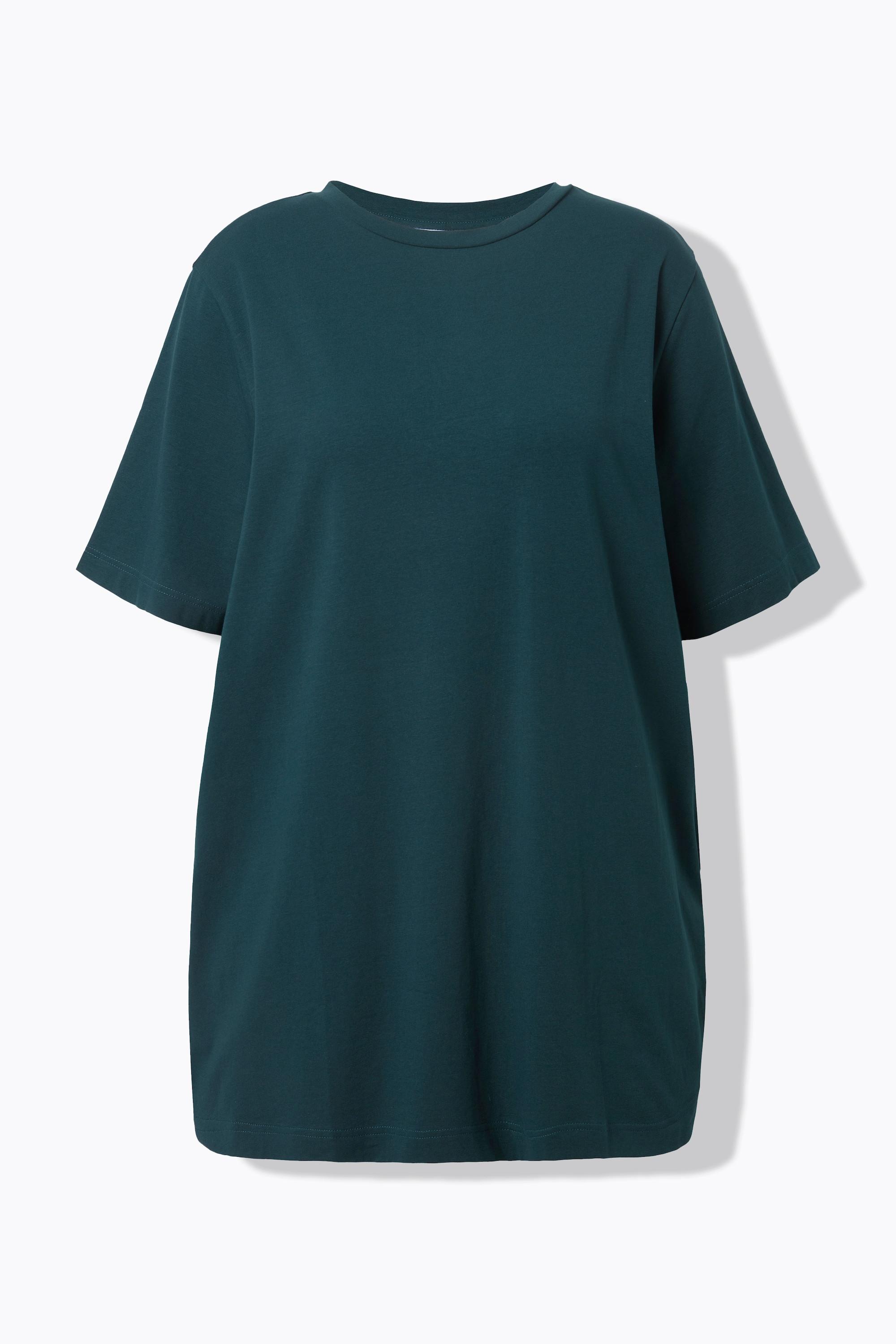 Studio Untold Longshirt Rundhals Halbarm Lang Geschnitten Longshirt, langer Classic Shape, Halbarm