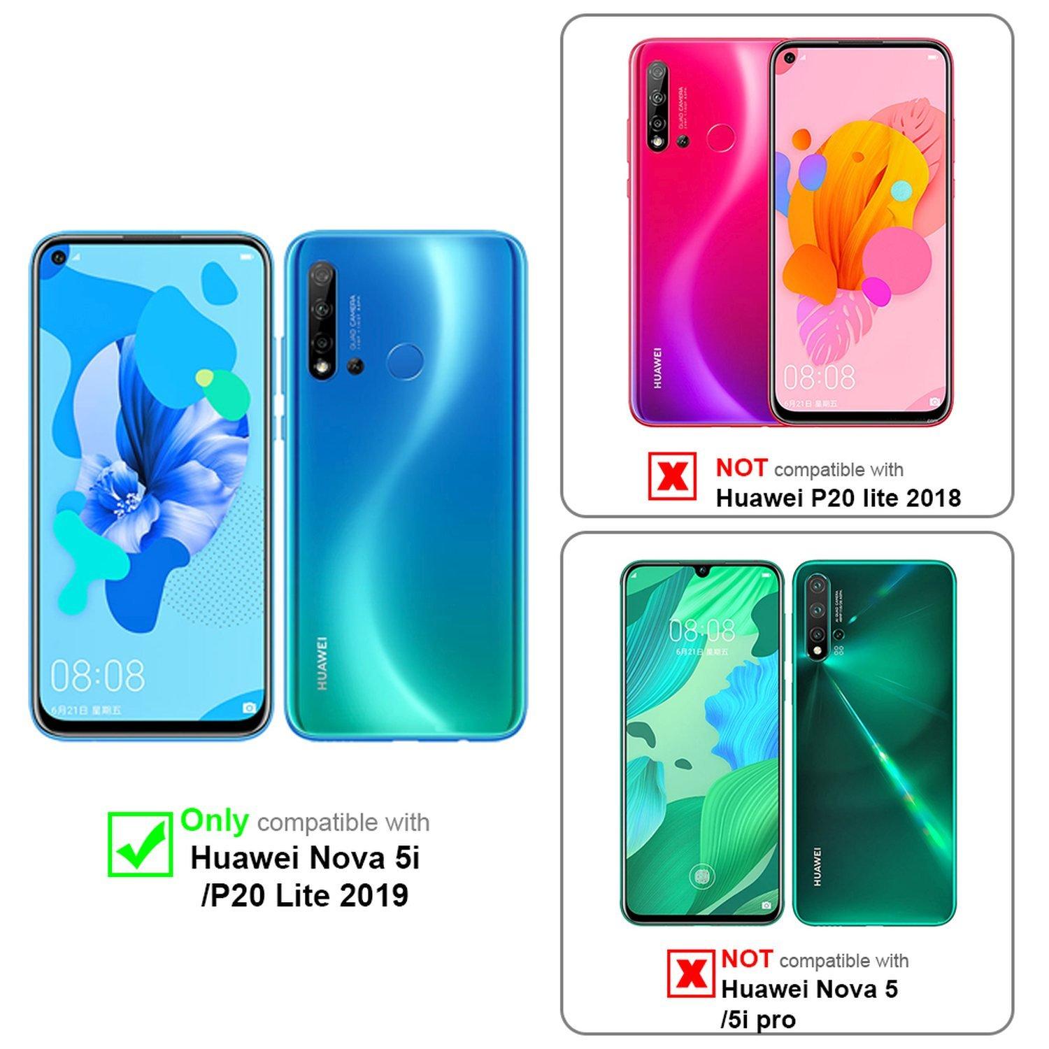 Cadorabo Hülle für Huawei NOVA 5i / P20 LITE 2019 Magnetverschluss, Kartenfach
