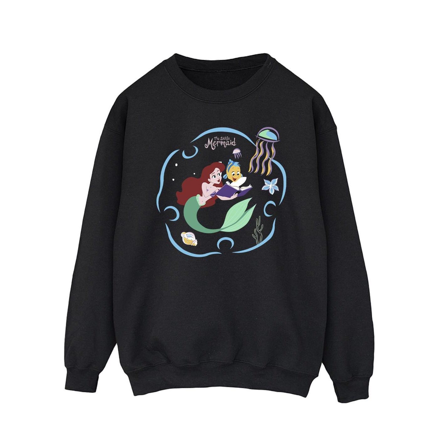 Disney The Little Mermaid Reading A Book Sweatshirt