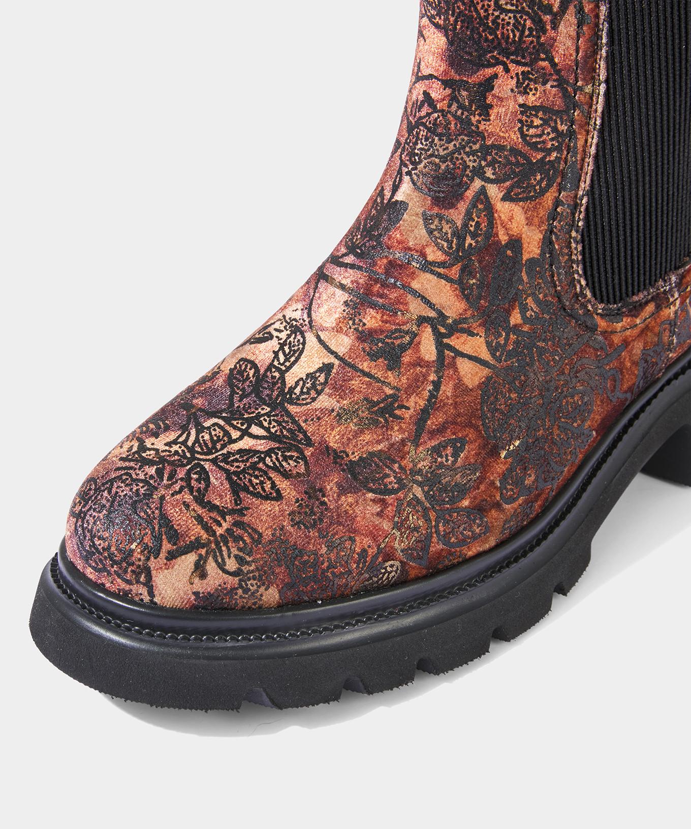 Joe Browns Chelsea-Stiefel mit herbstlichem Blumenmuster
