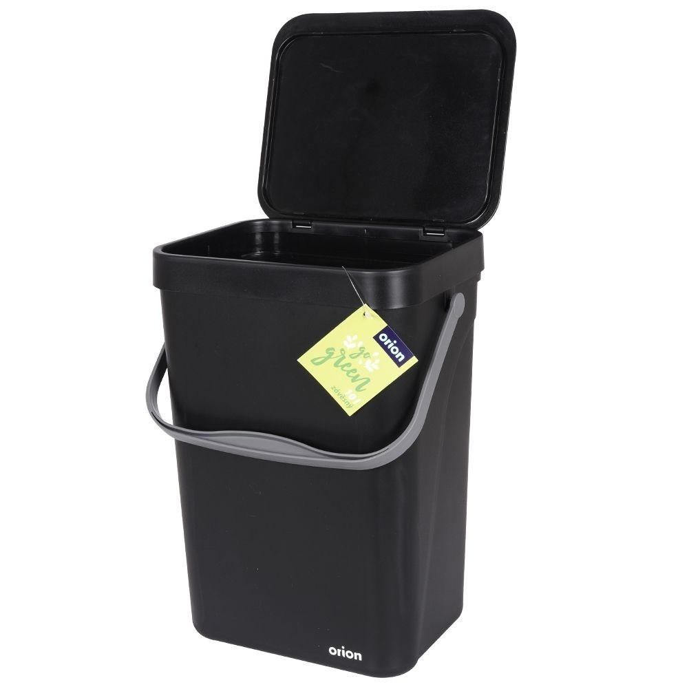 Orion Wandmontierter 10-Liter-Mülleimer mit Deckel und Griff