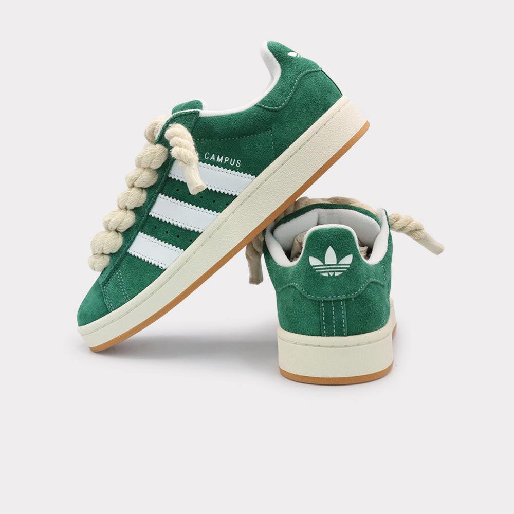 adidas Campus 00s Dark Green White - Rope Lace Beige