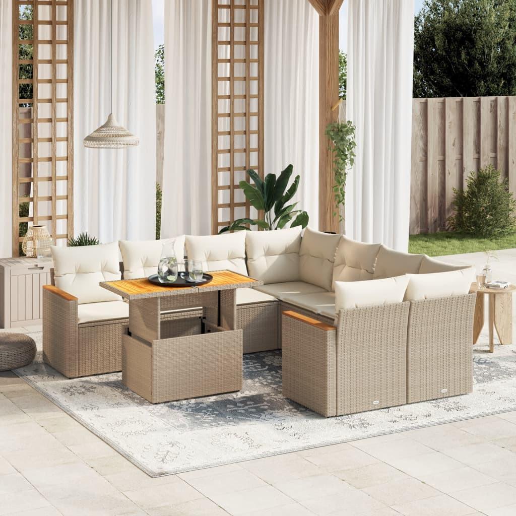 VidaXL Garten sofagarnitur poly-rattan