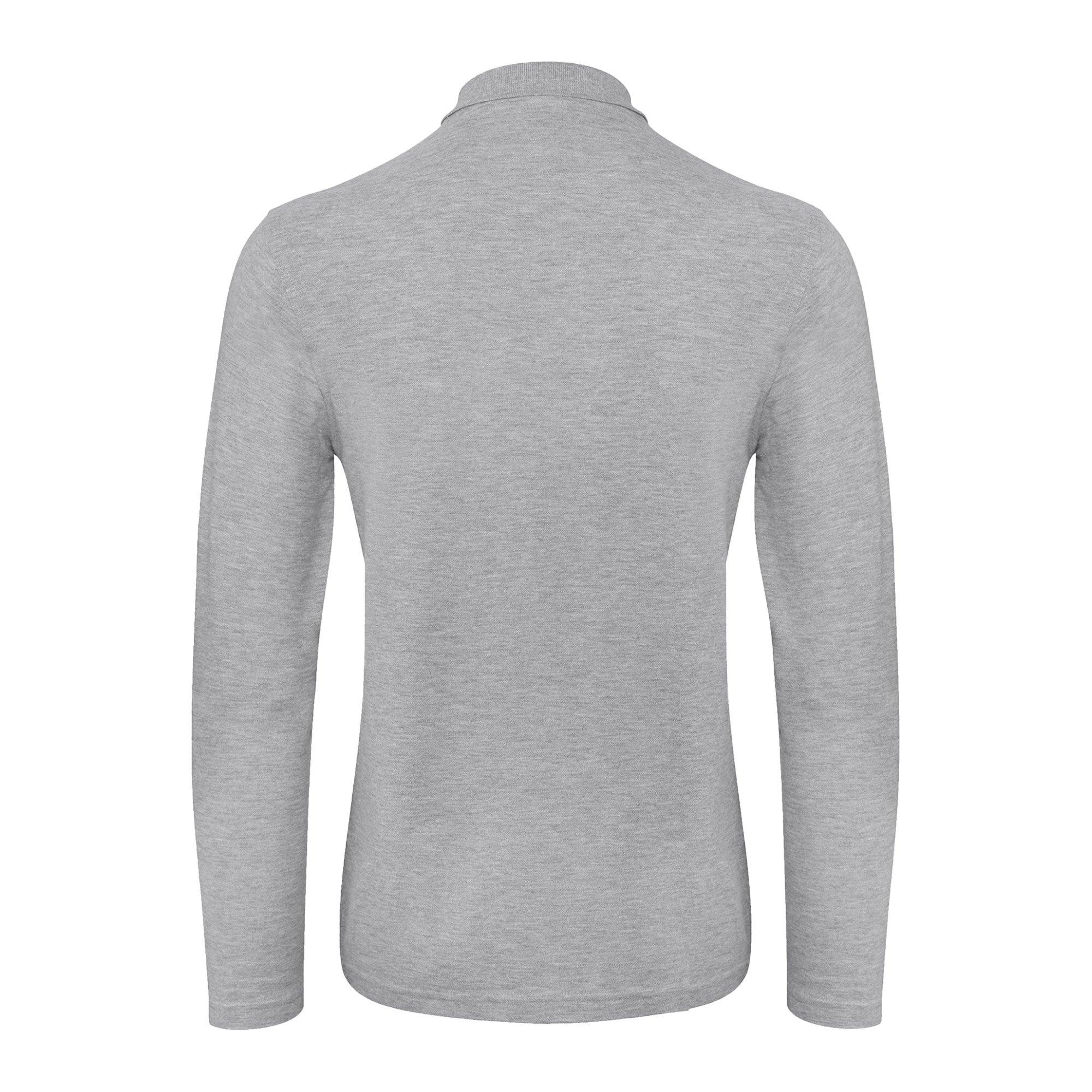 B and C Langarm Poloshirt