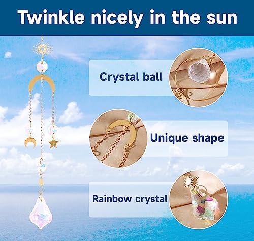 Alopini Sonnenfänger ,6 Stück Lotus Perlen Anhänger Dekoration,hängende Fensterdekoration,Kristall-Sonnenfänger