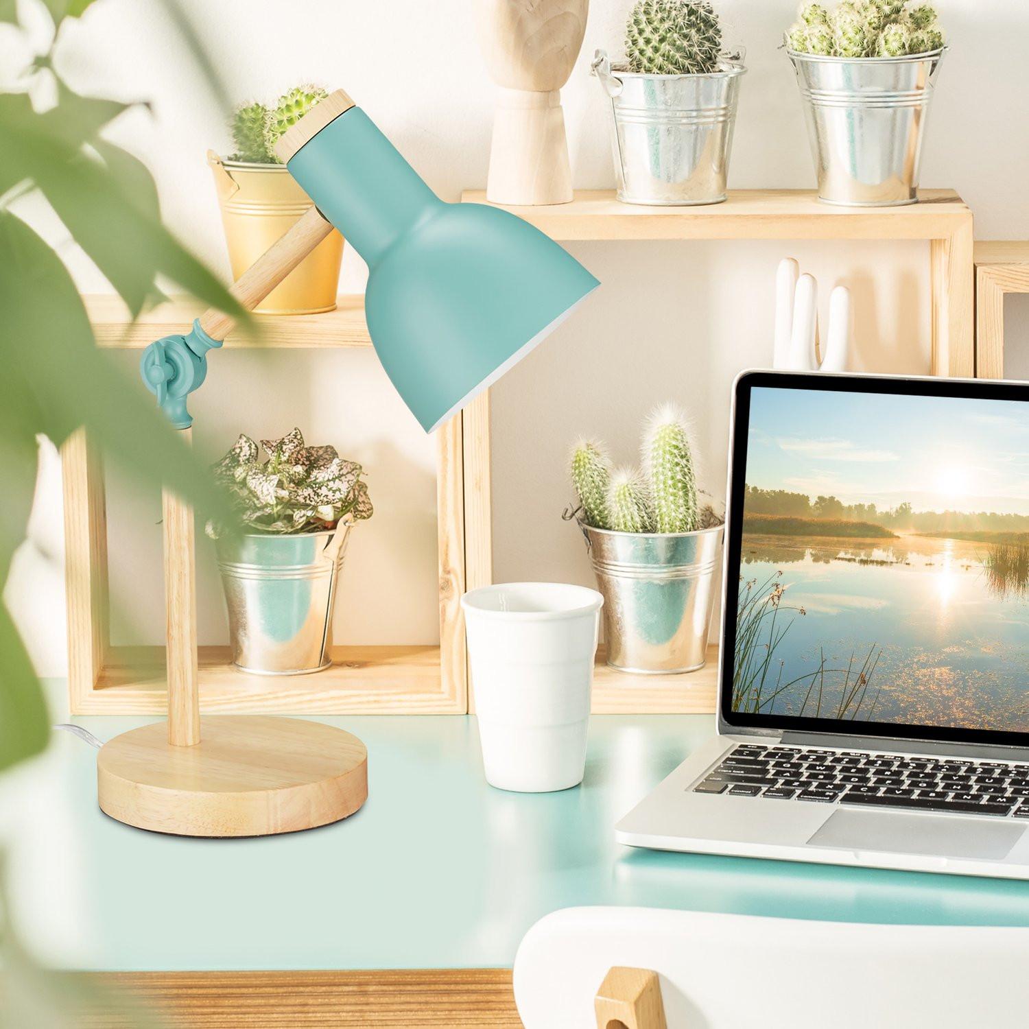 B2X Schreibtischlampe aus Holz