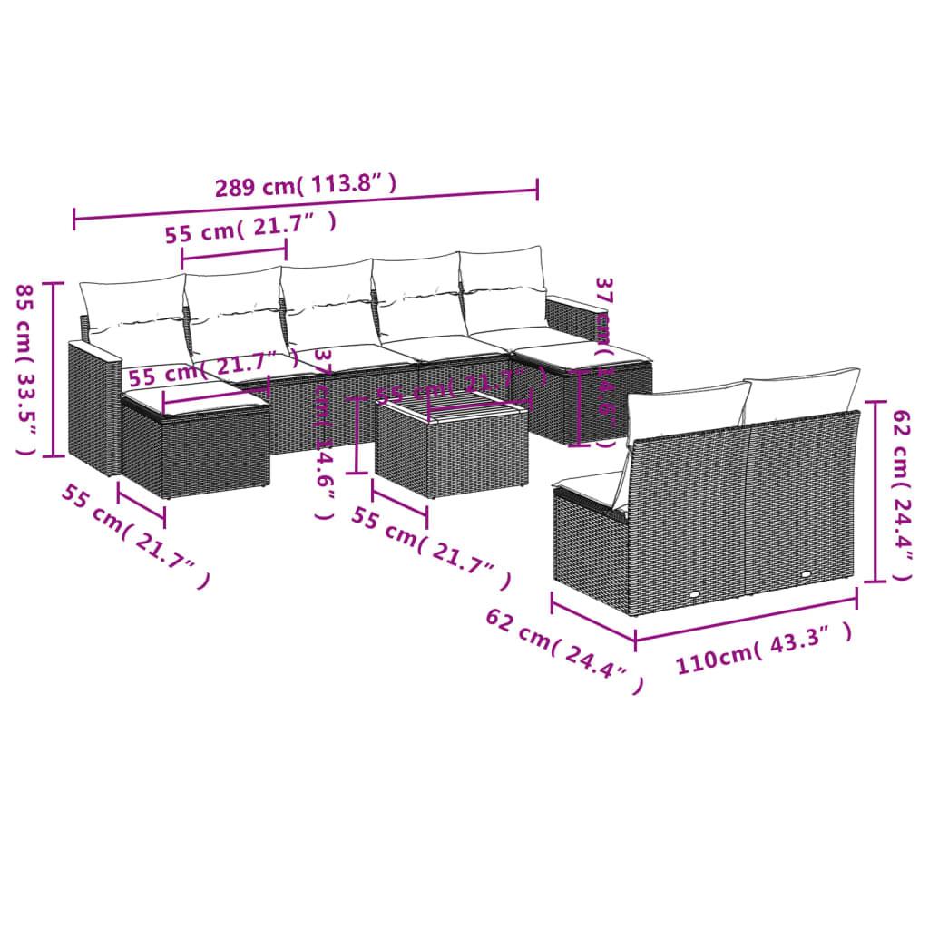 VidaXL Garten sofagarnitur poly-rattan