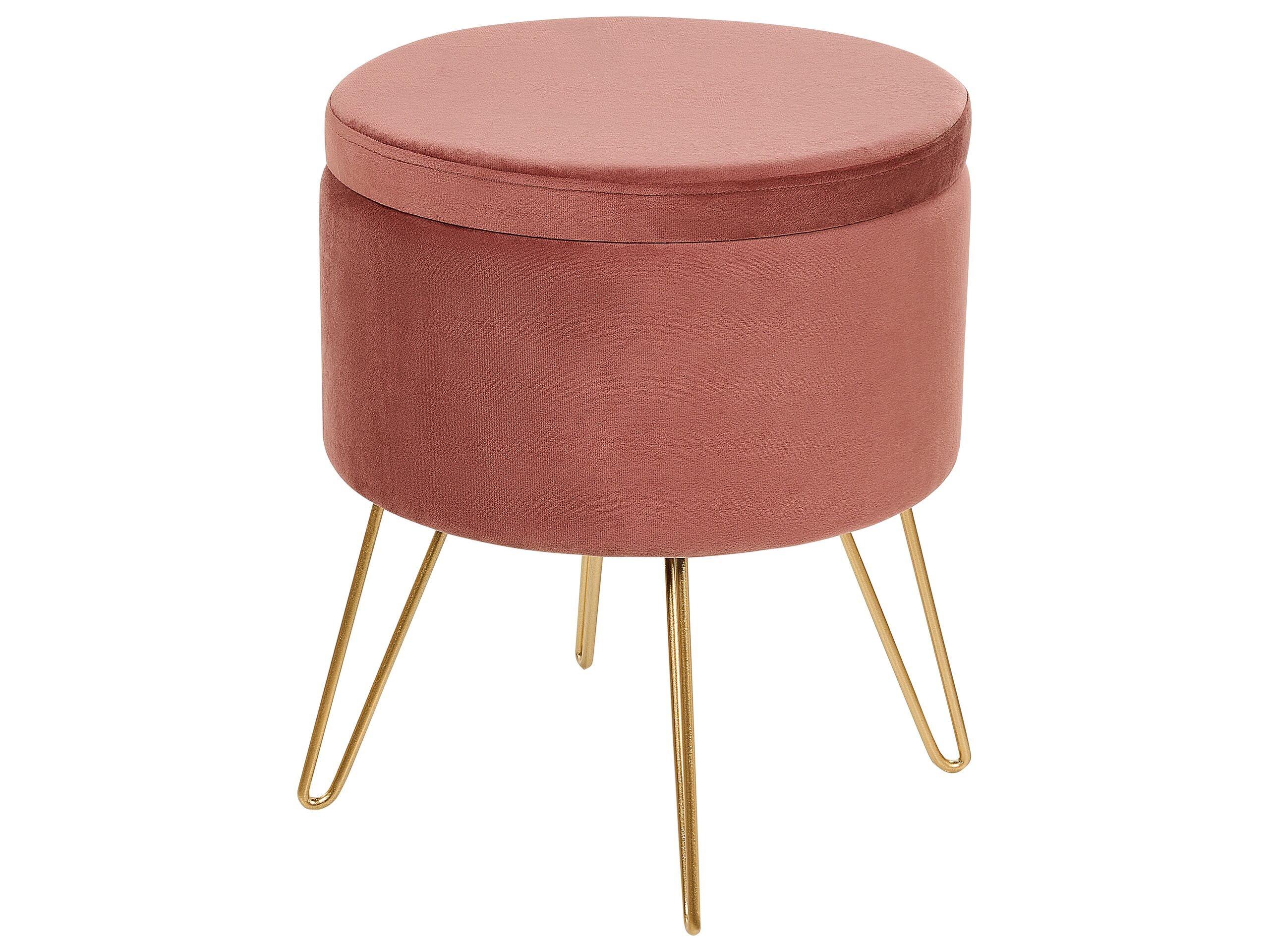 Beliani Pouf mit Stauraum aus Samtstoff Modern SILAS