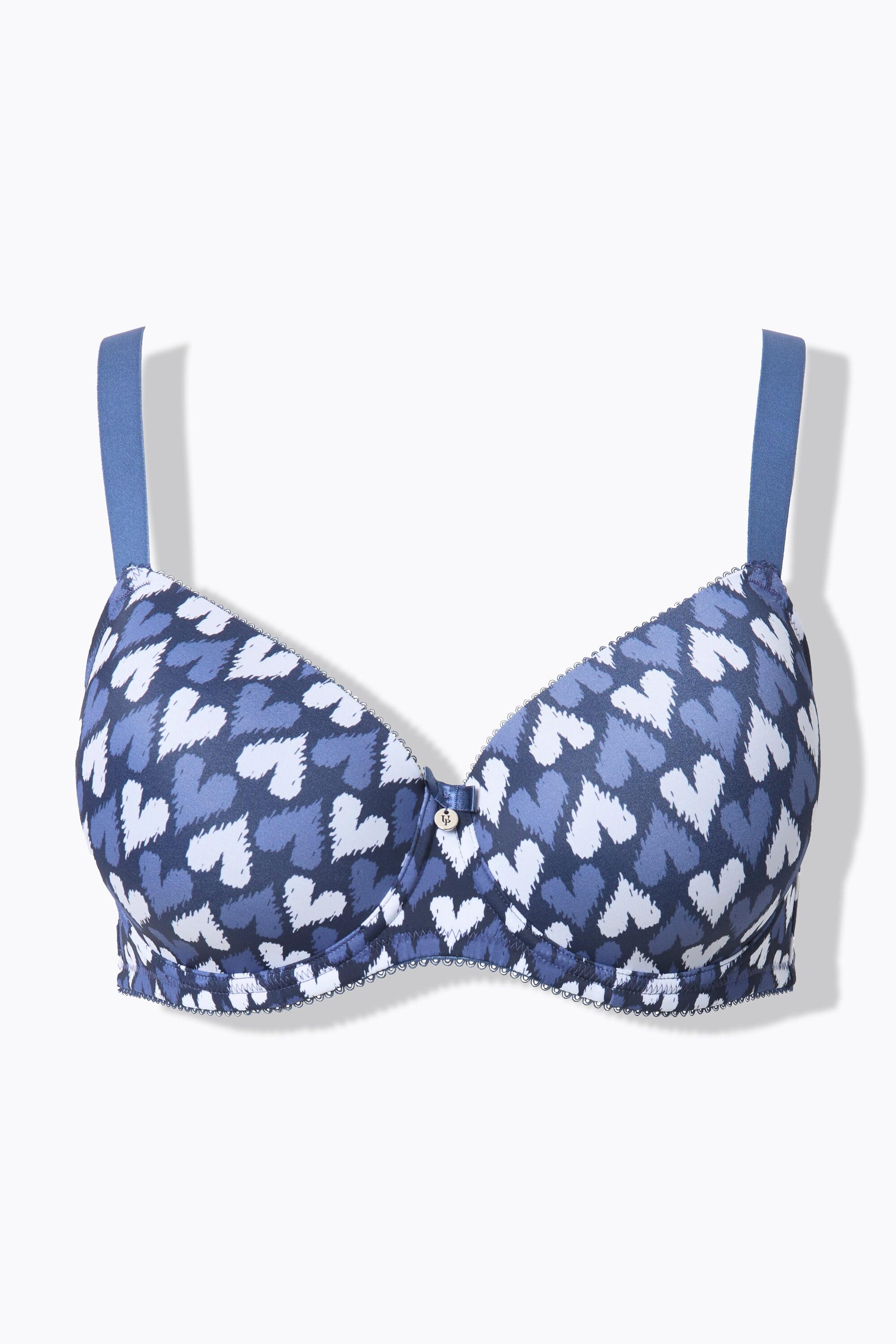 Ulla Popken Bügel-BH, Herzen, Softcups, Cup B - F