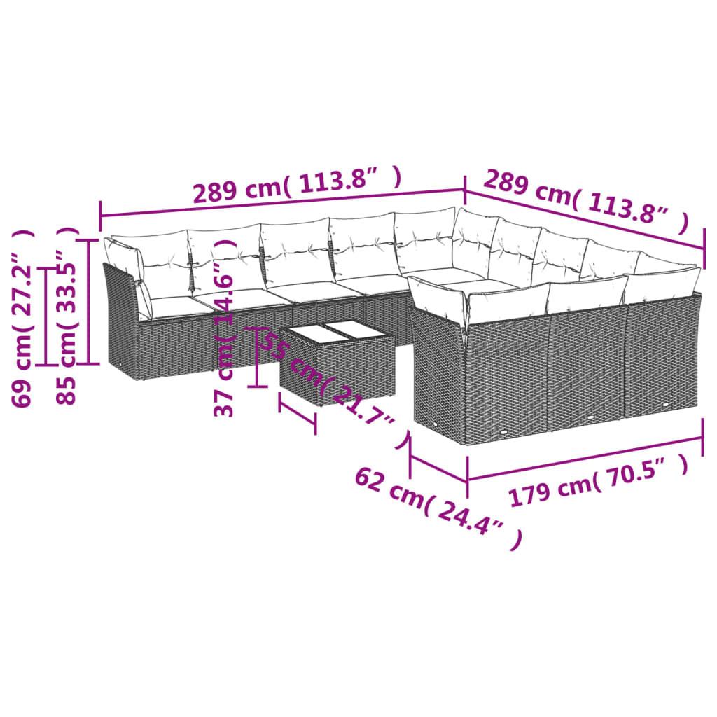VidaXL Garten sofagarnitur poly-rattan