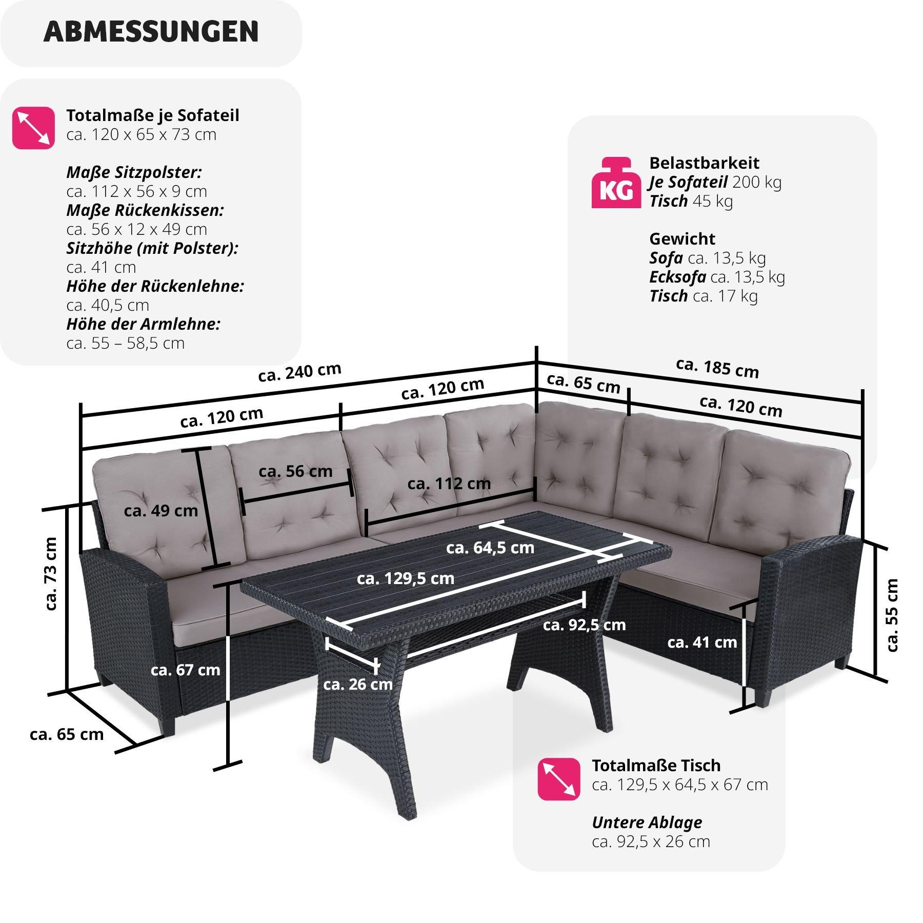 Tectake Rattan Lounge Catania